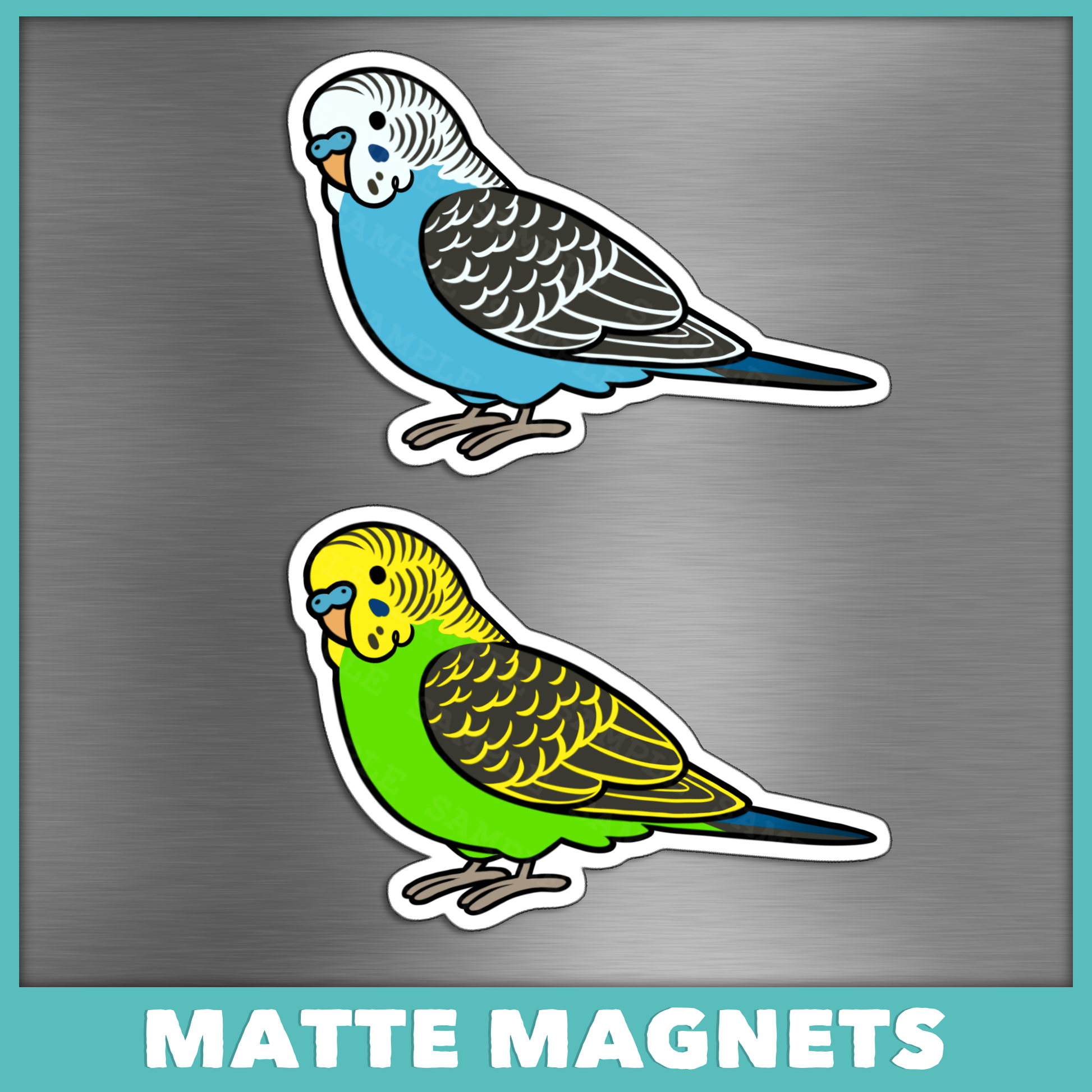 Budgie Cuties Flat Magnets