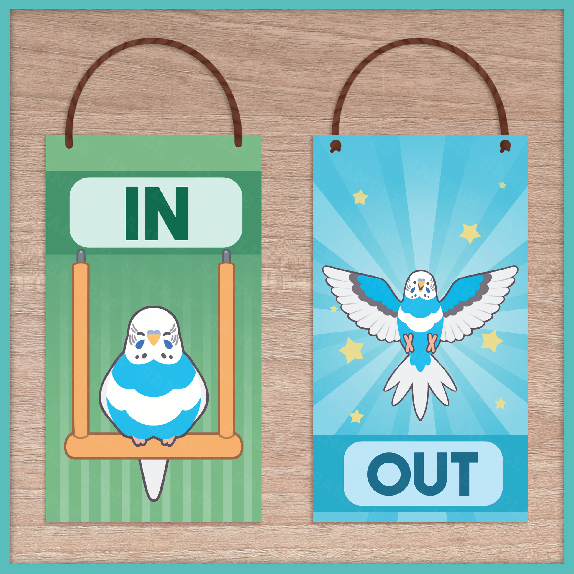 In/Out of Cage Door Hanger (Budgie) - 2025 Version!
