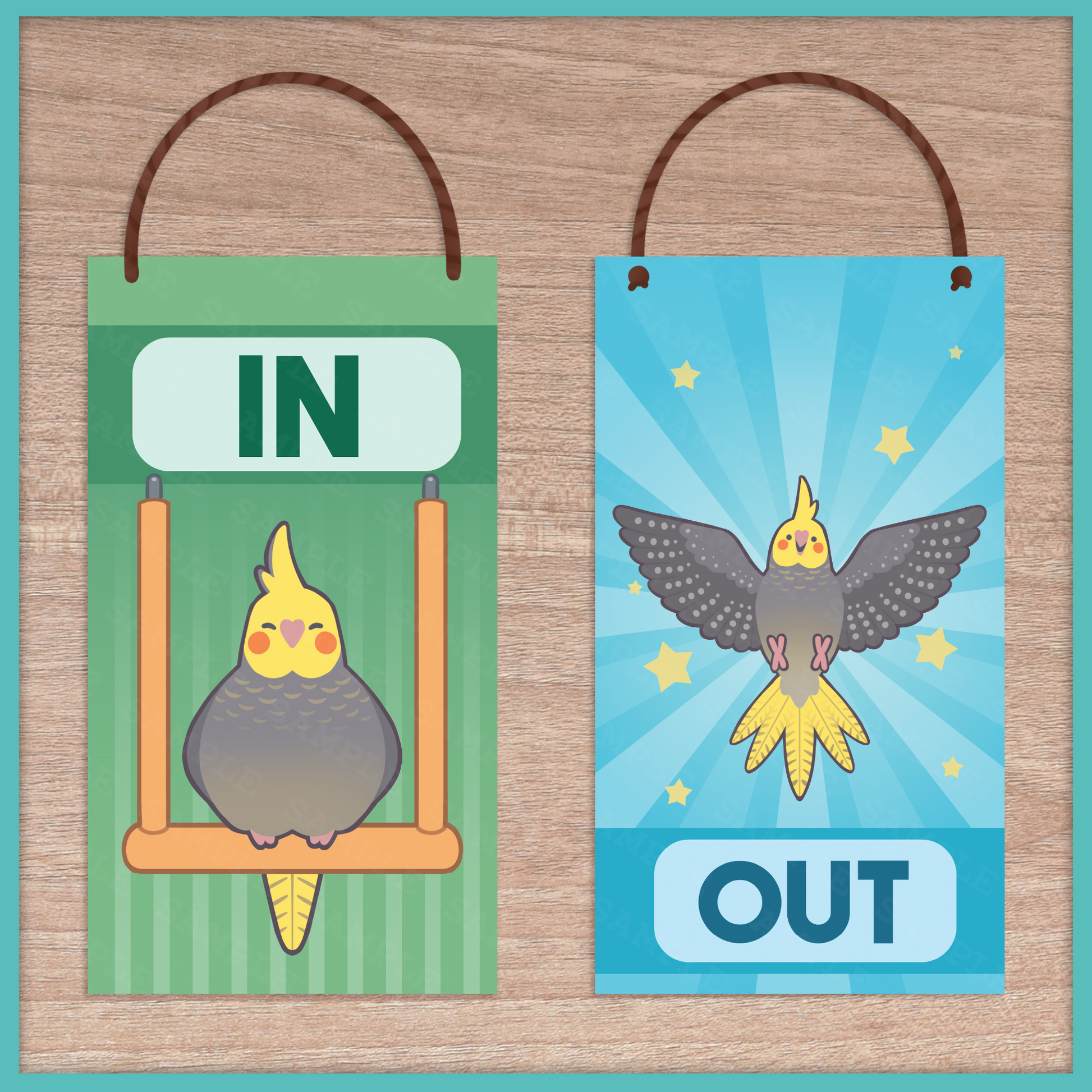 In/Out of Cage Door Hanger (Cockatiel) - 2025 Version!