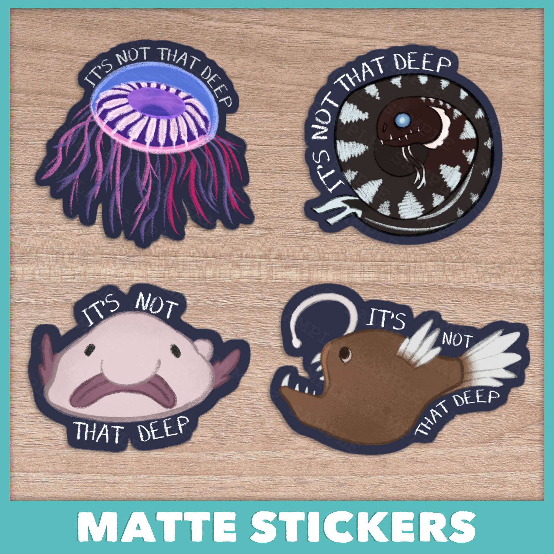 It's Not That Deep (Deep Sea Creatures) Stickers