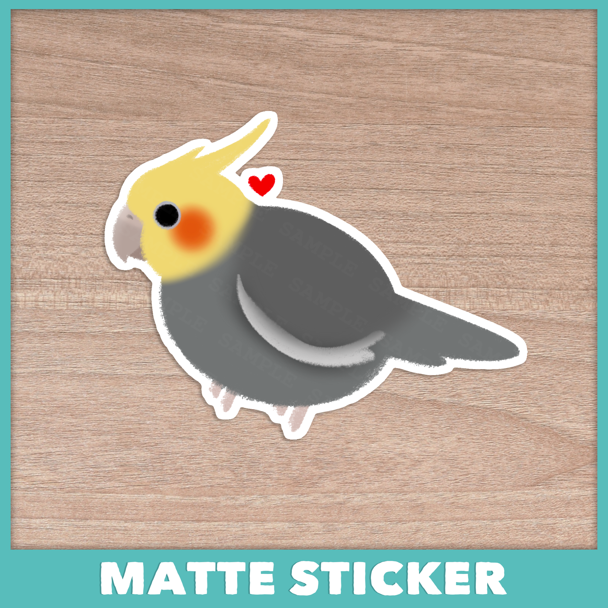 Airbrushed Cockatiel Sticker