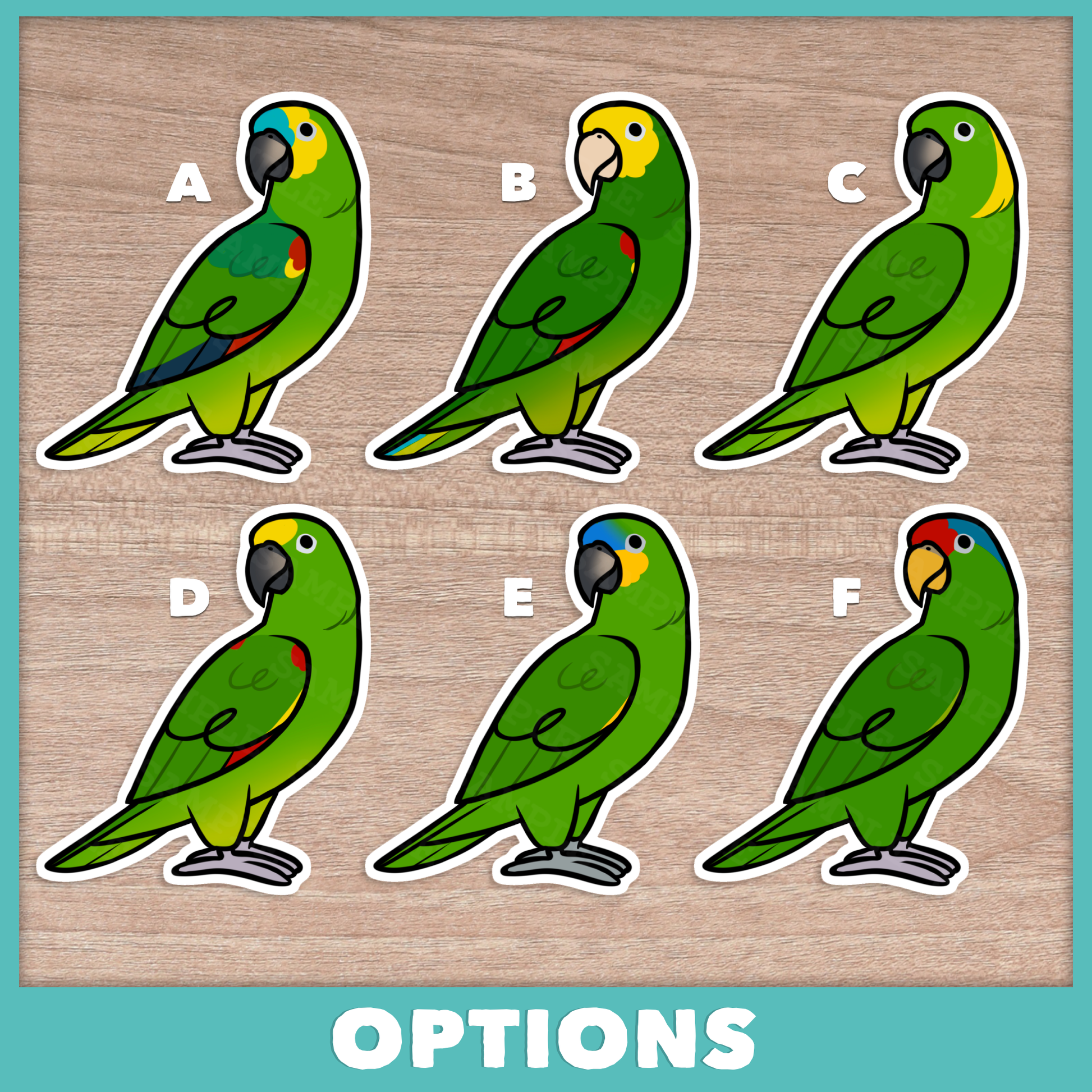 Amazon Parrot (Cuties) Stickers