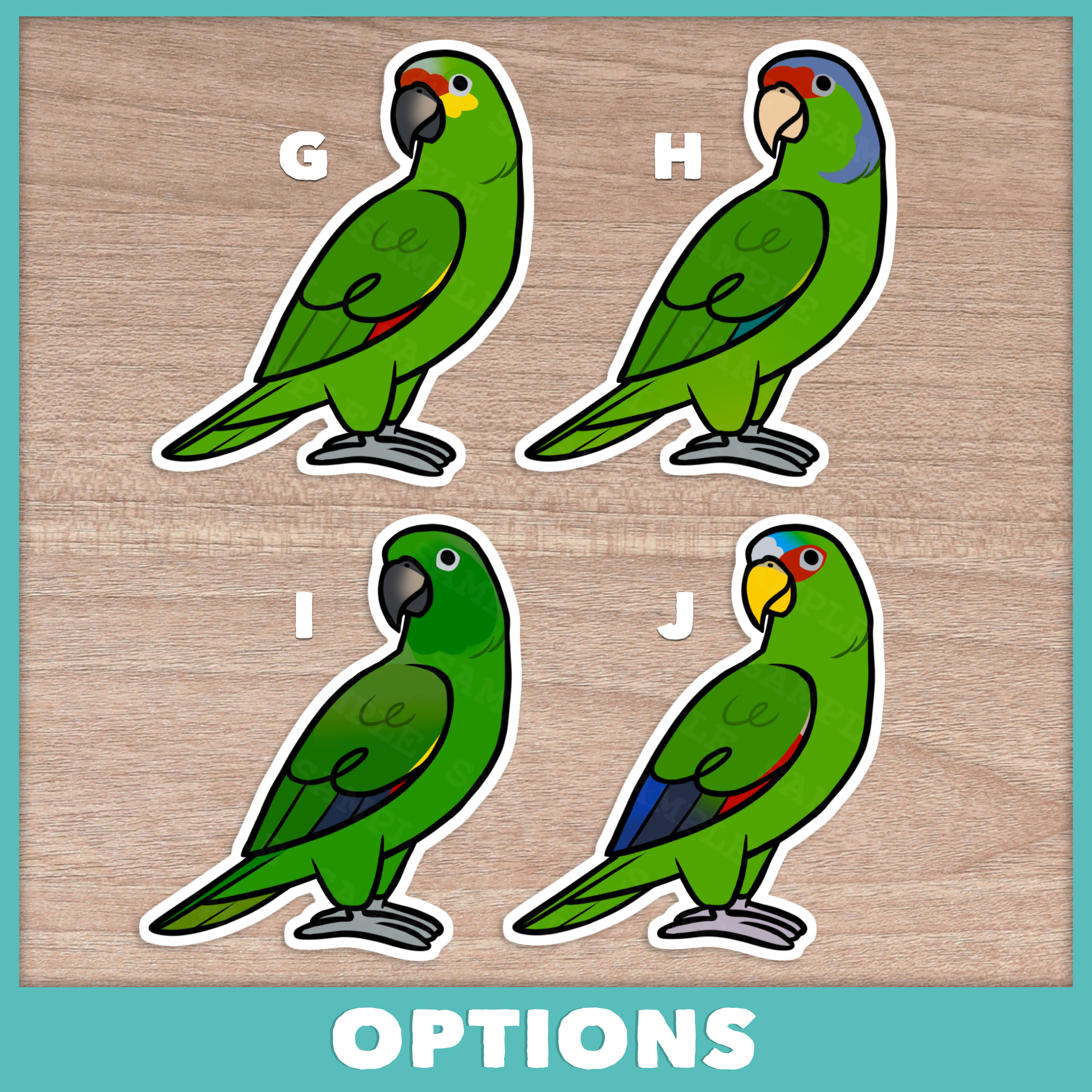 Amazon Parrot (Cuties) Stickers