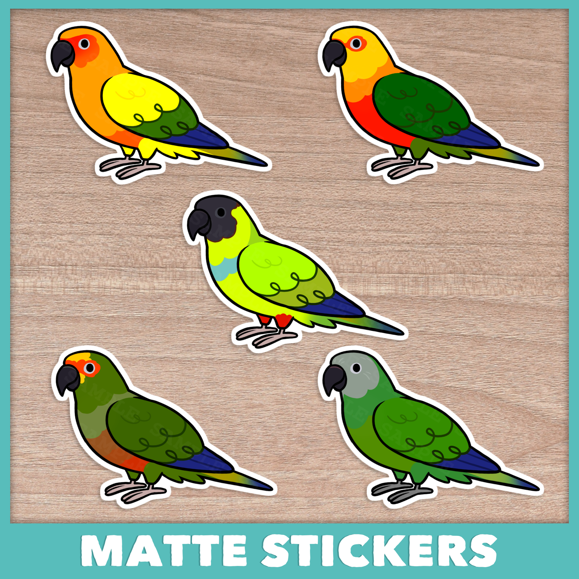 Conure (Aratinga) Cuties Stickers