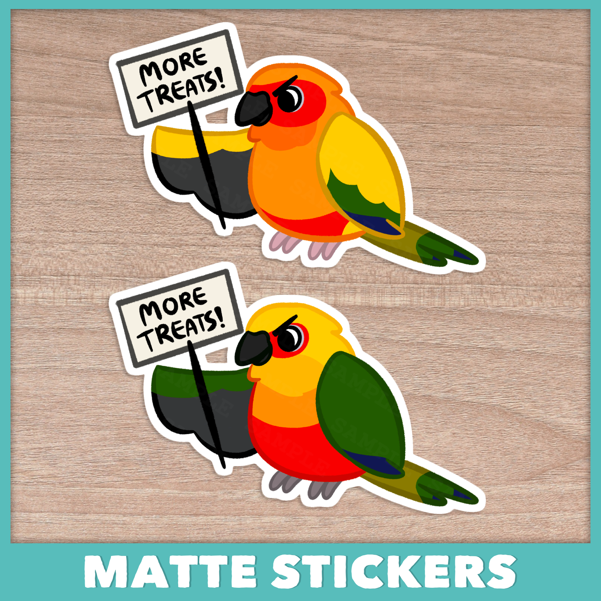 Conure (Aratinga) Protest Stickers