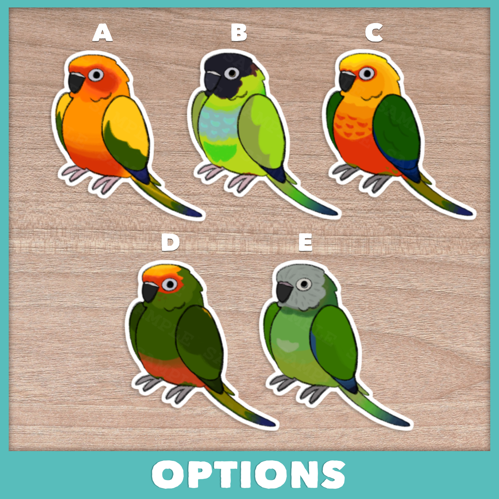 Conure (Aratinga) Stickers