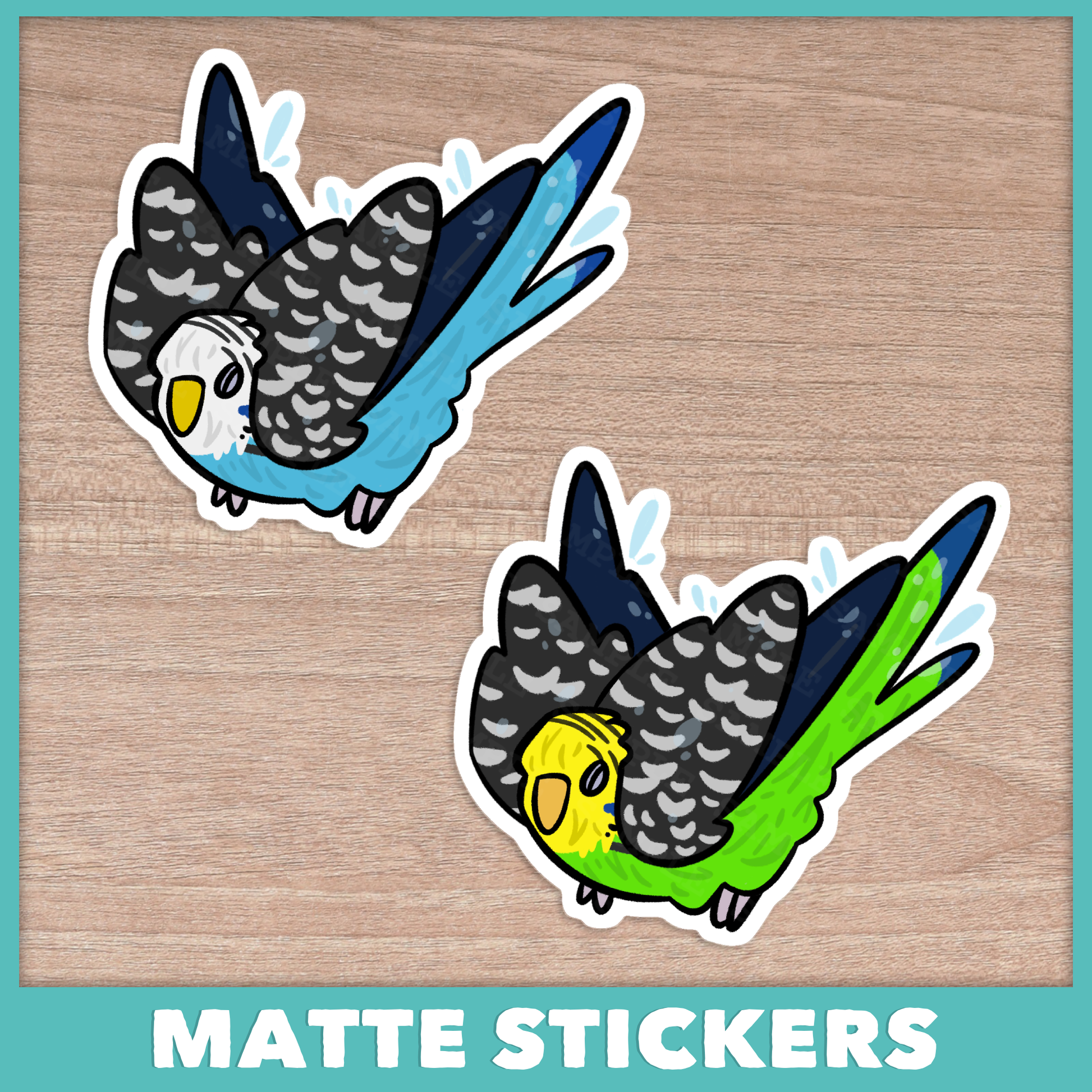 Bathtime Budgie Sticker