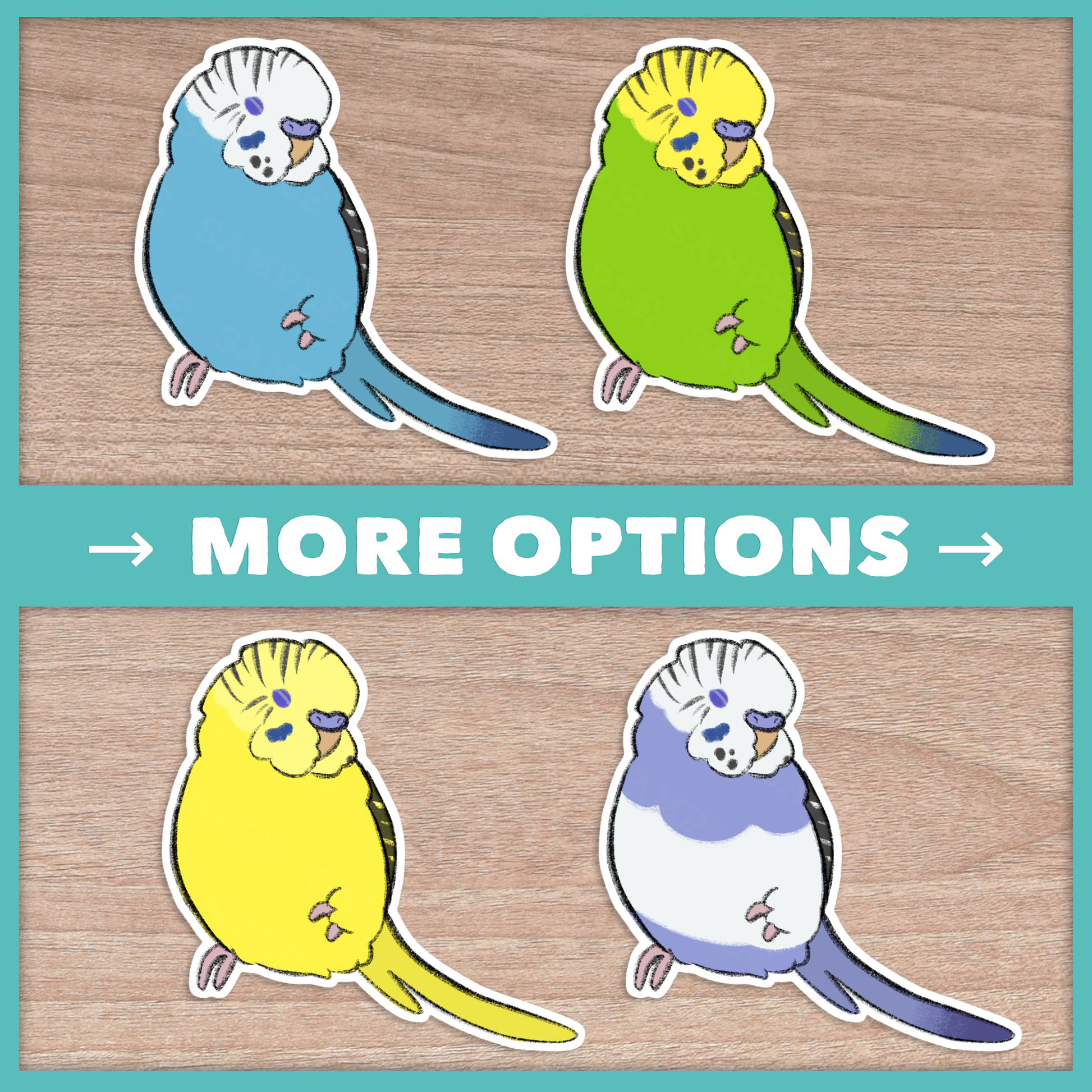 Cozy Budgie Stickers