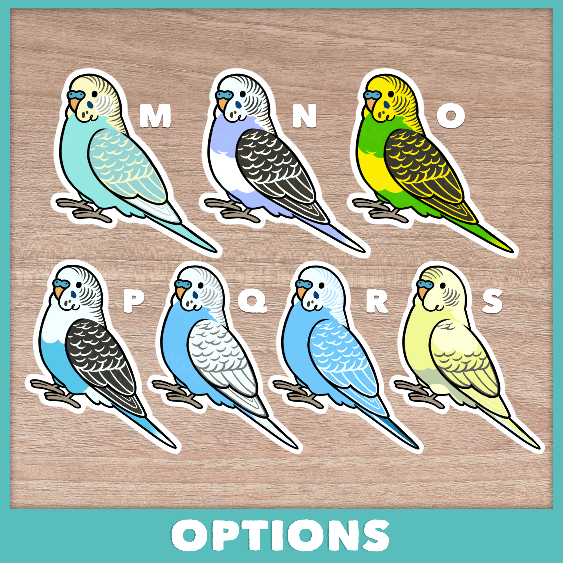 Budgie (Cuties) Stickers