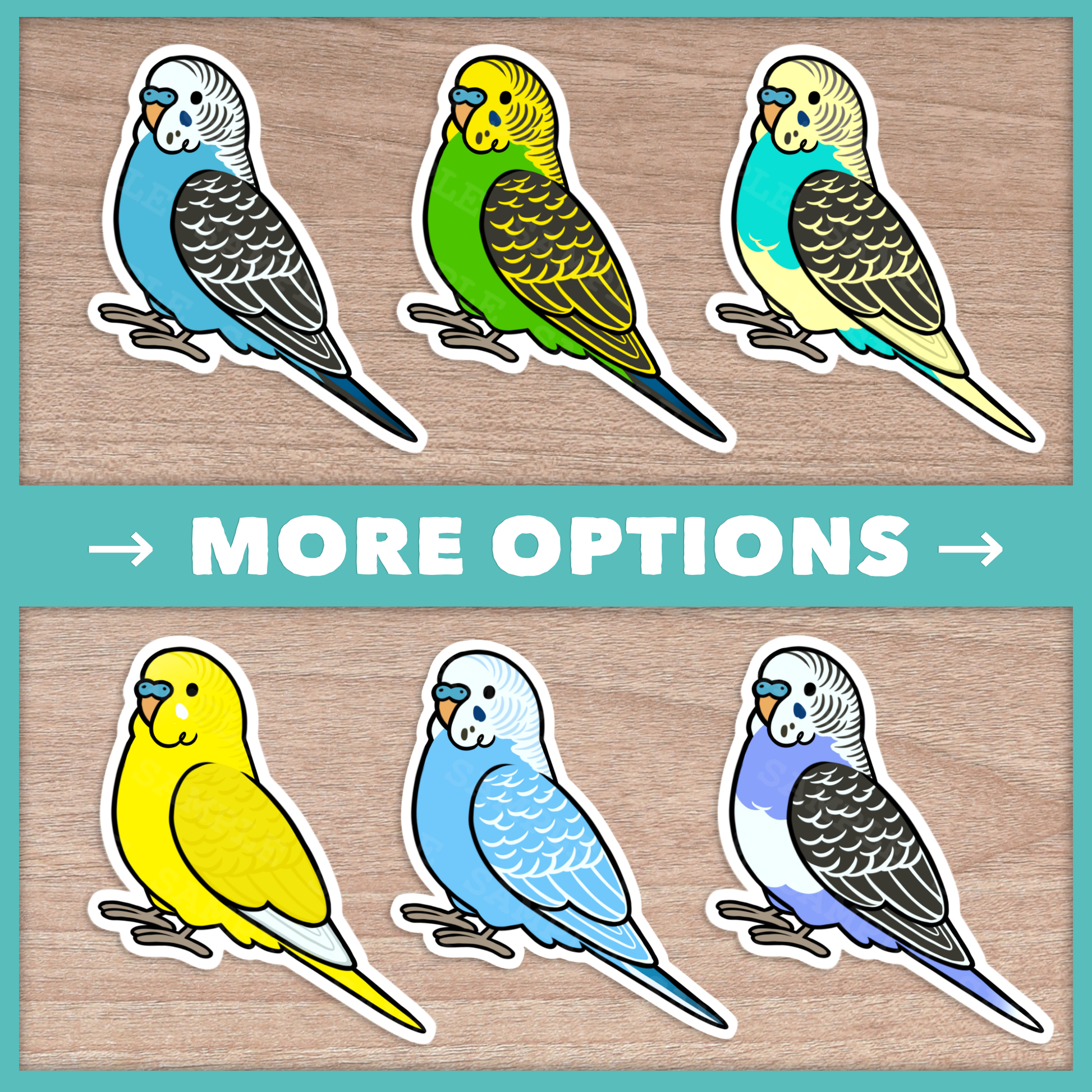 Budgie (Cuties) Stickers