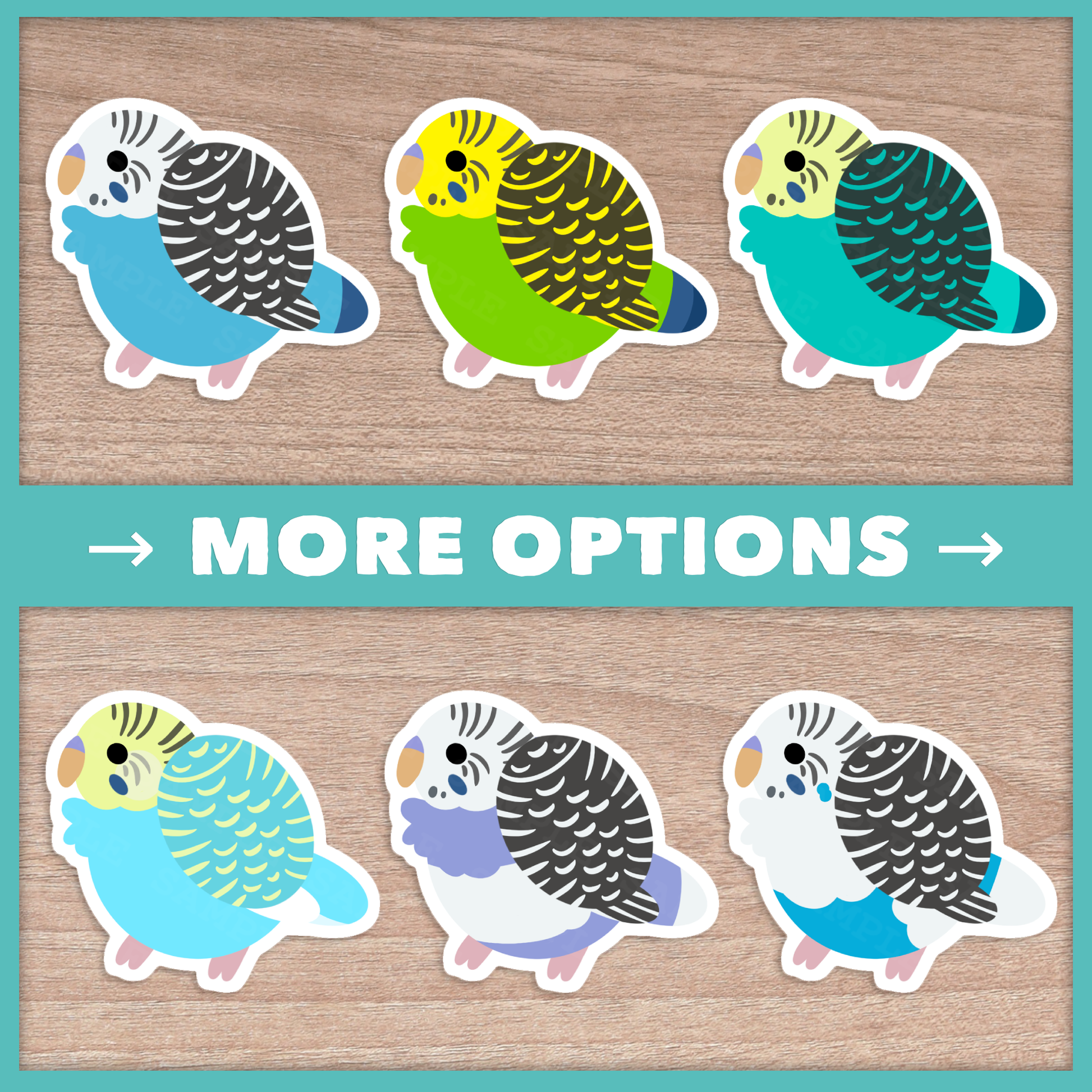 Budgie (Fluffballs) Stickers