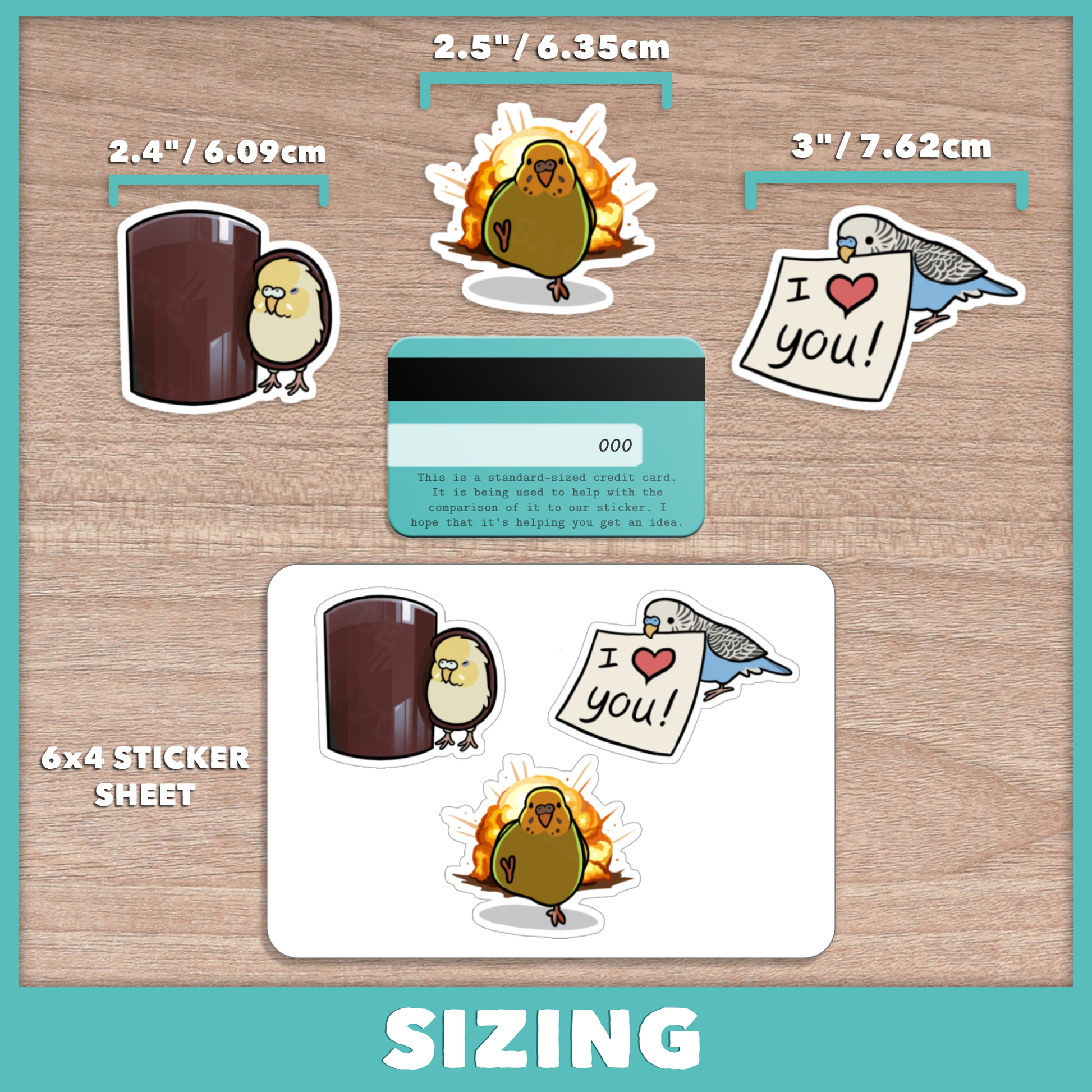 Budgie Meme Stickers