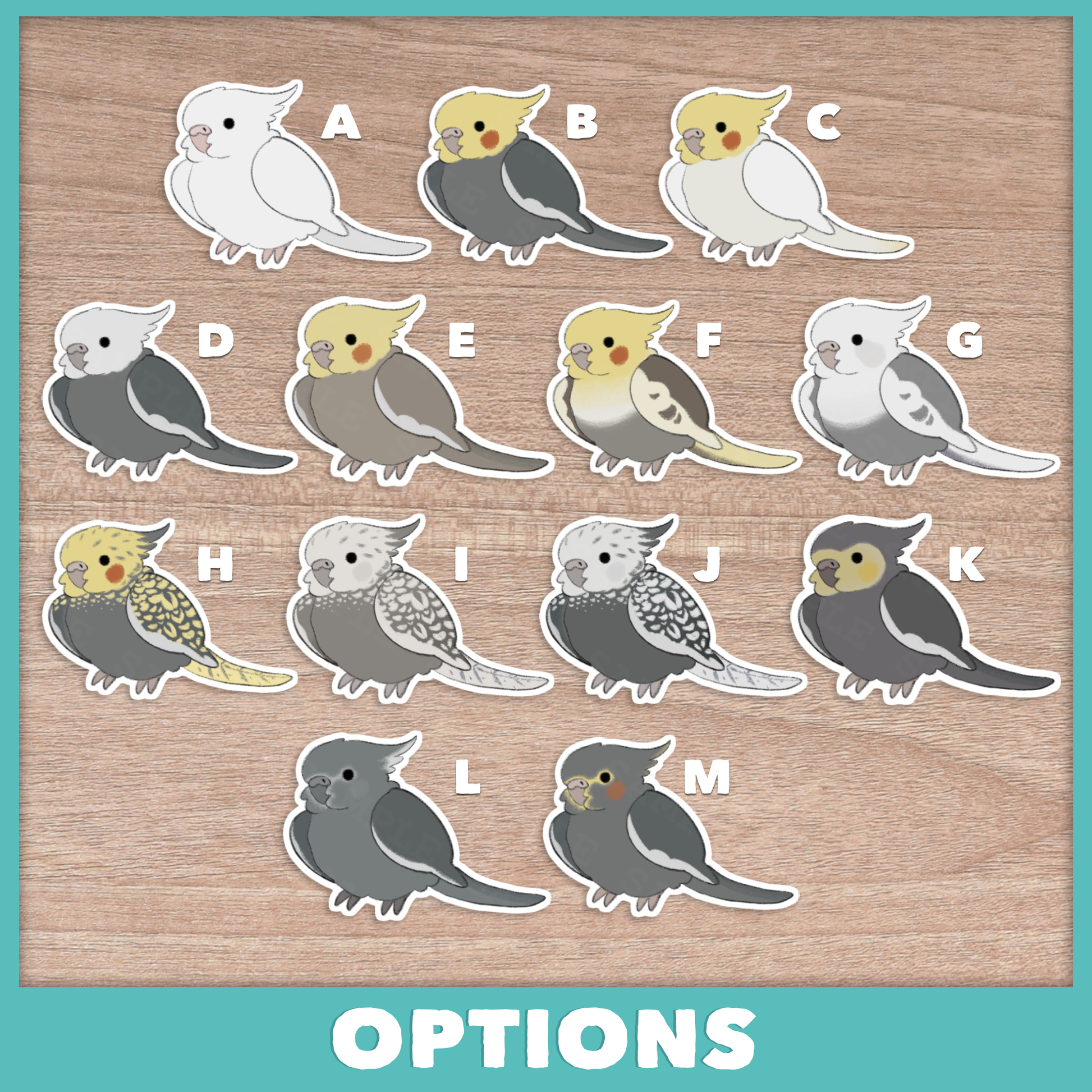 Cockatiel Stickers