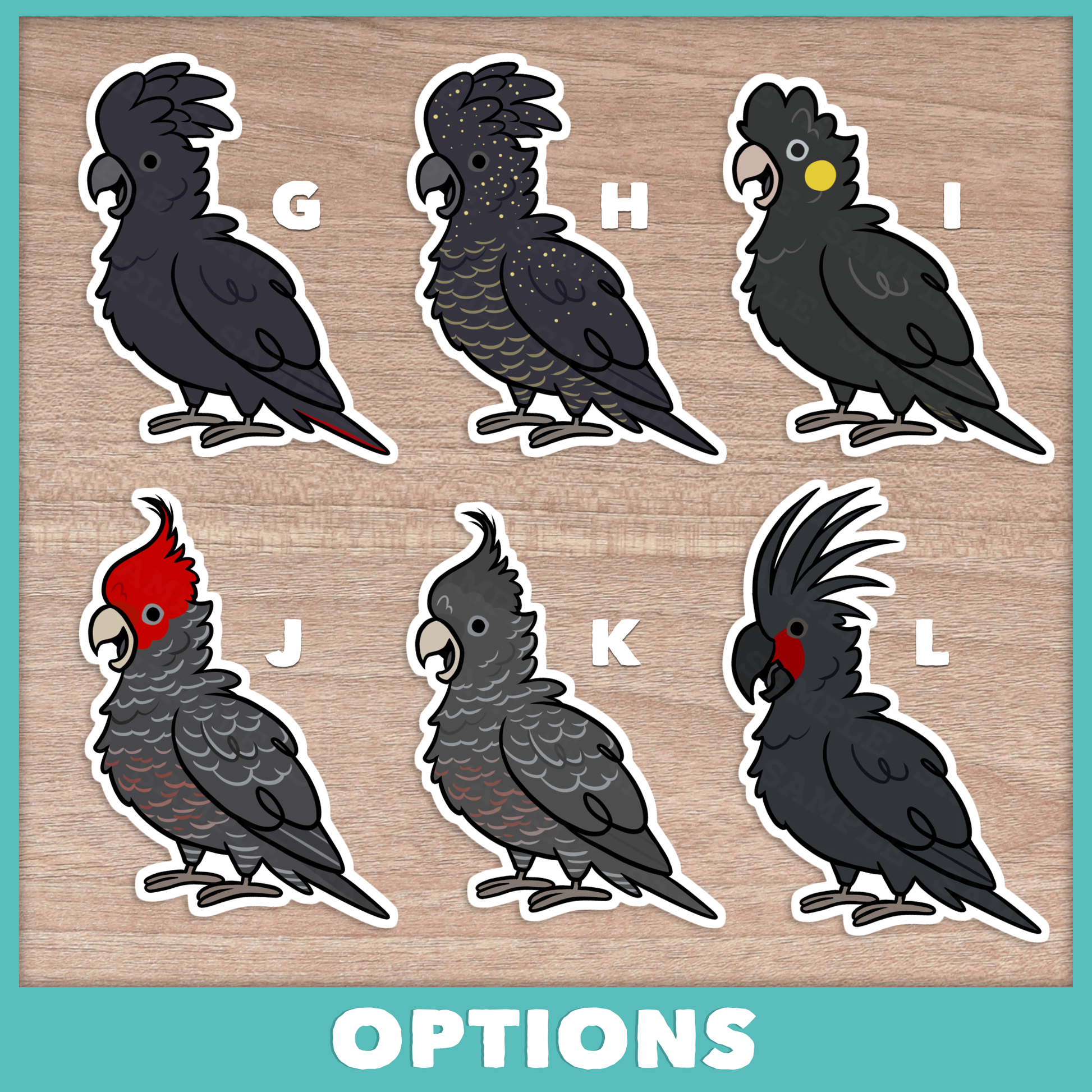 Cockatoo (Cuties) Stickers
