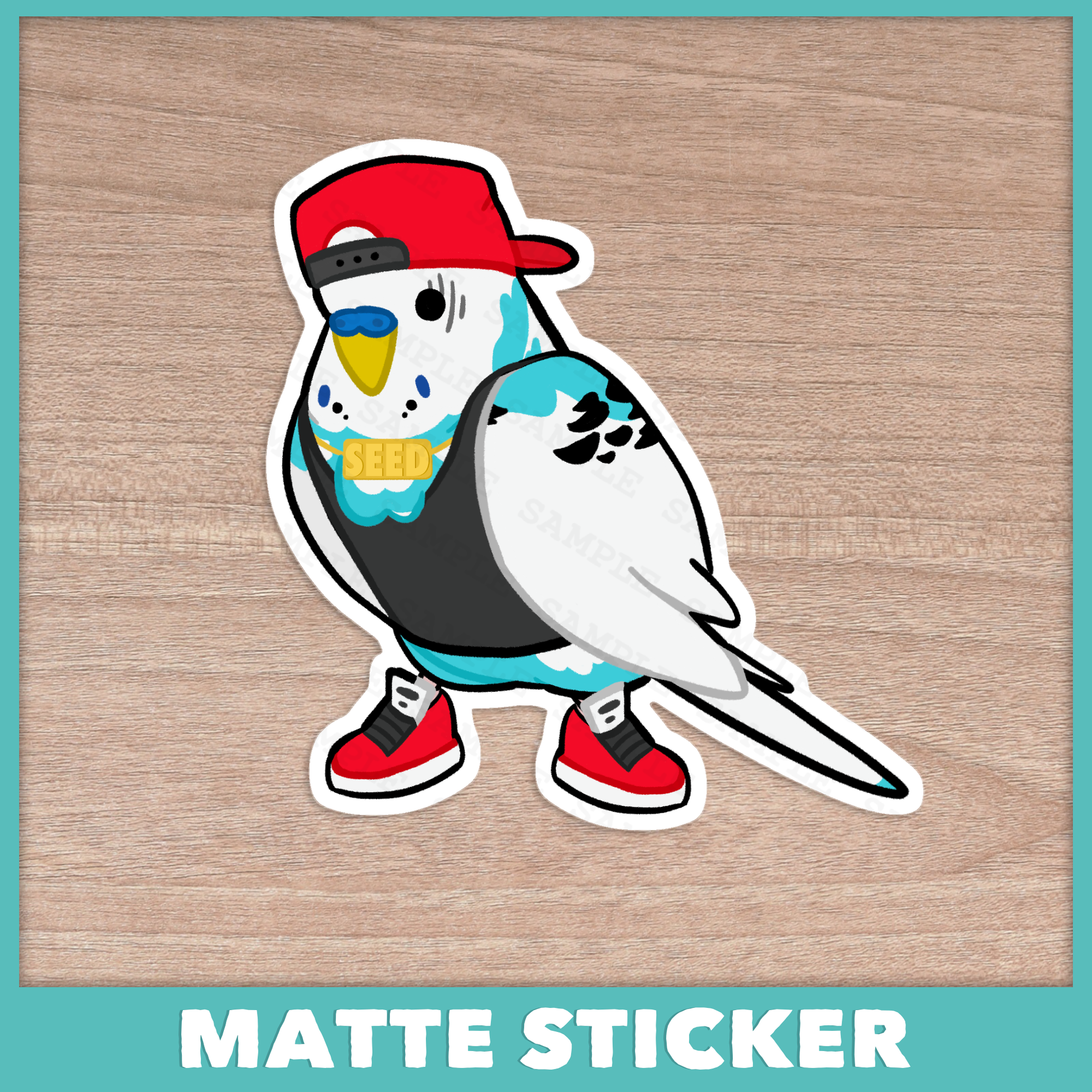 Cool Swag Budgie Sticker