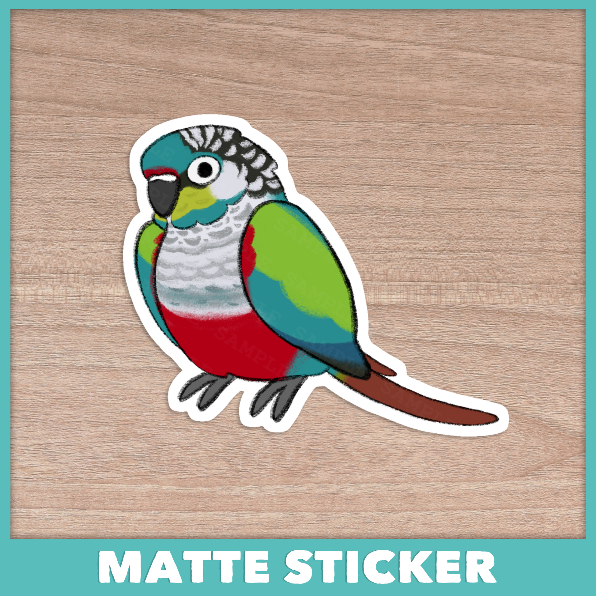 Crimson Bellied Conure Sticker