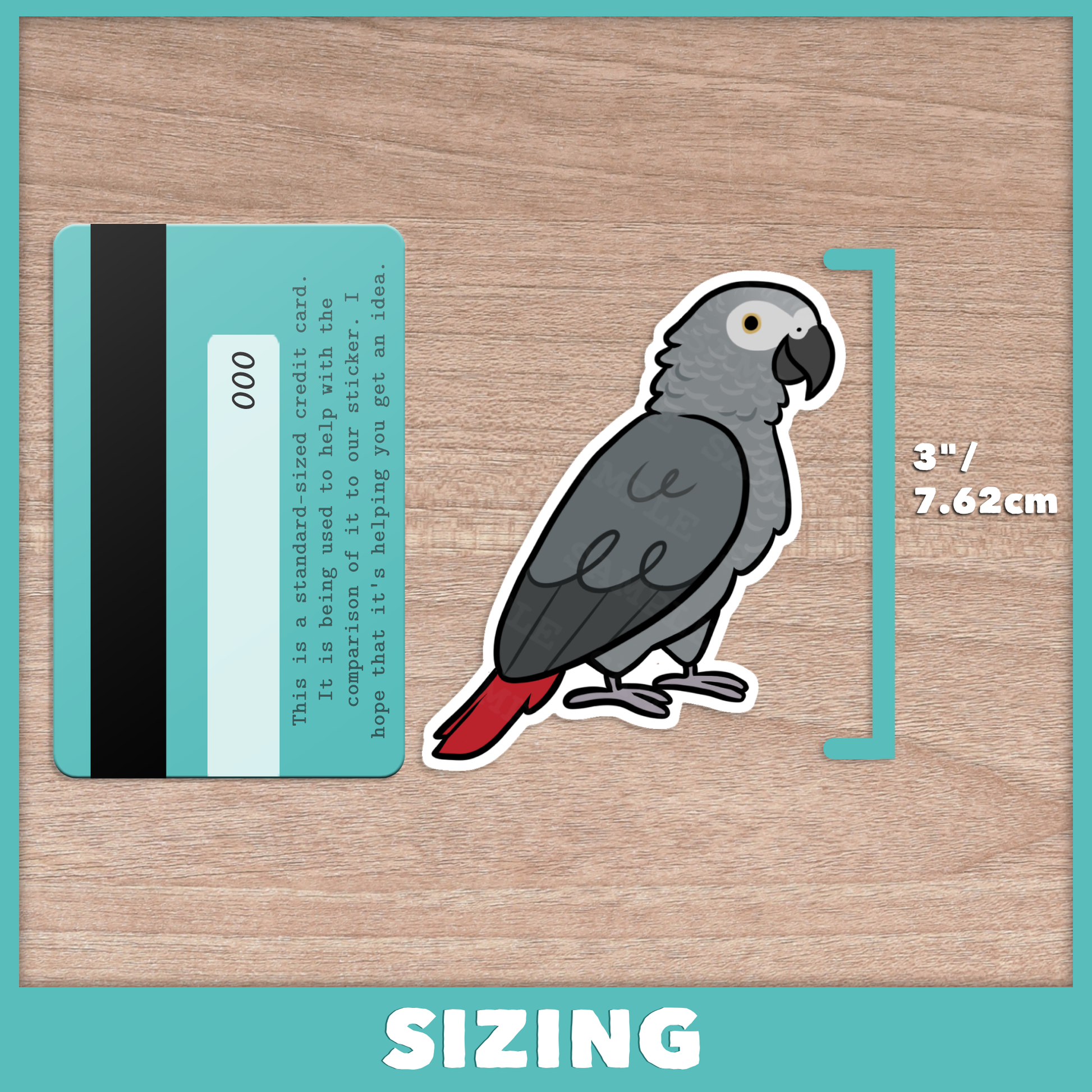 African Grey (Cuties) Stickers