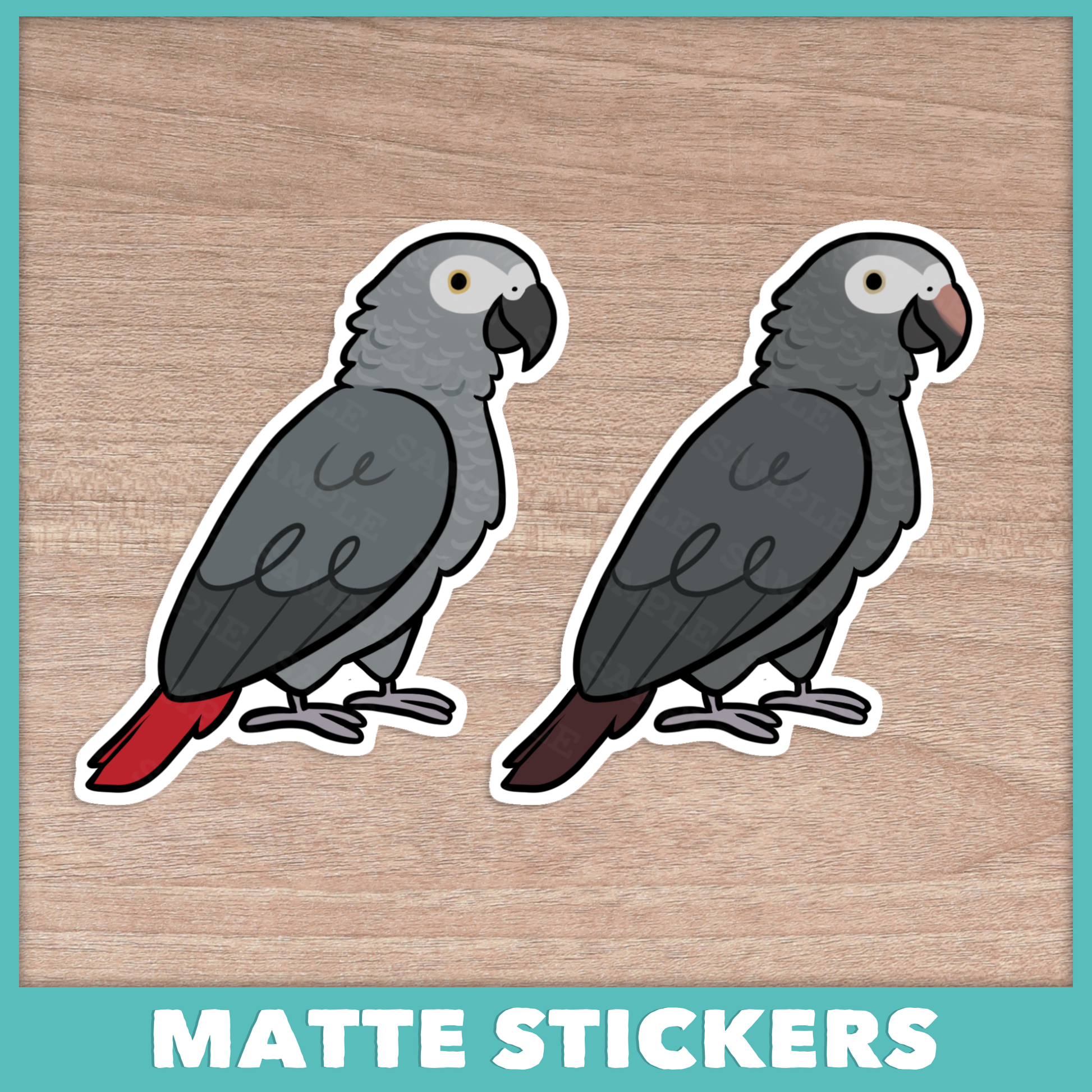 African Grey (Cuties) Stickers