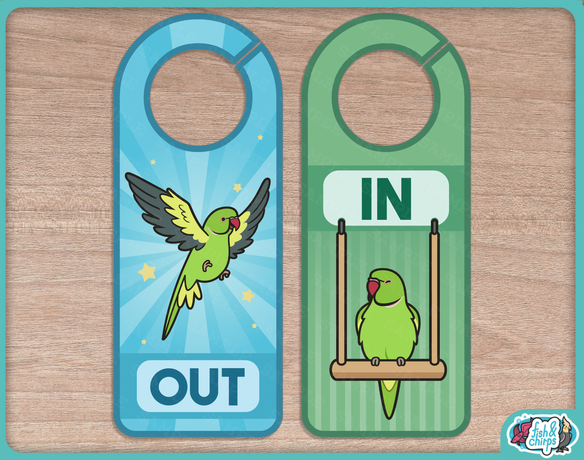 In/Out of Cage Door Hangers (Old Style)