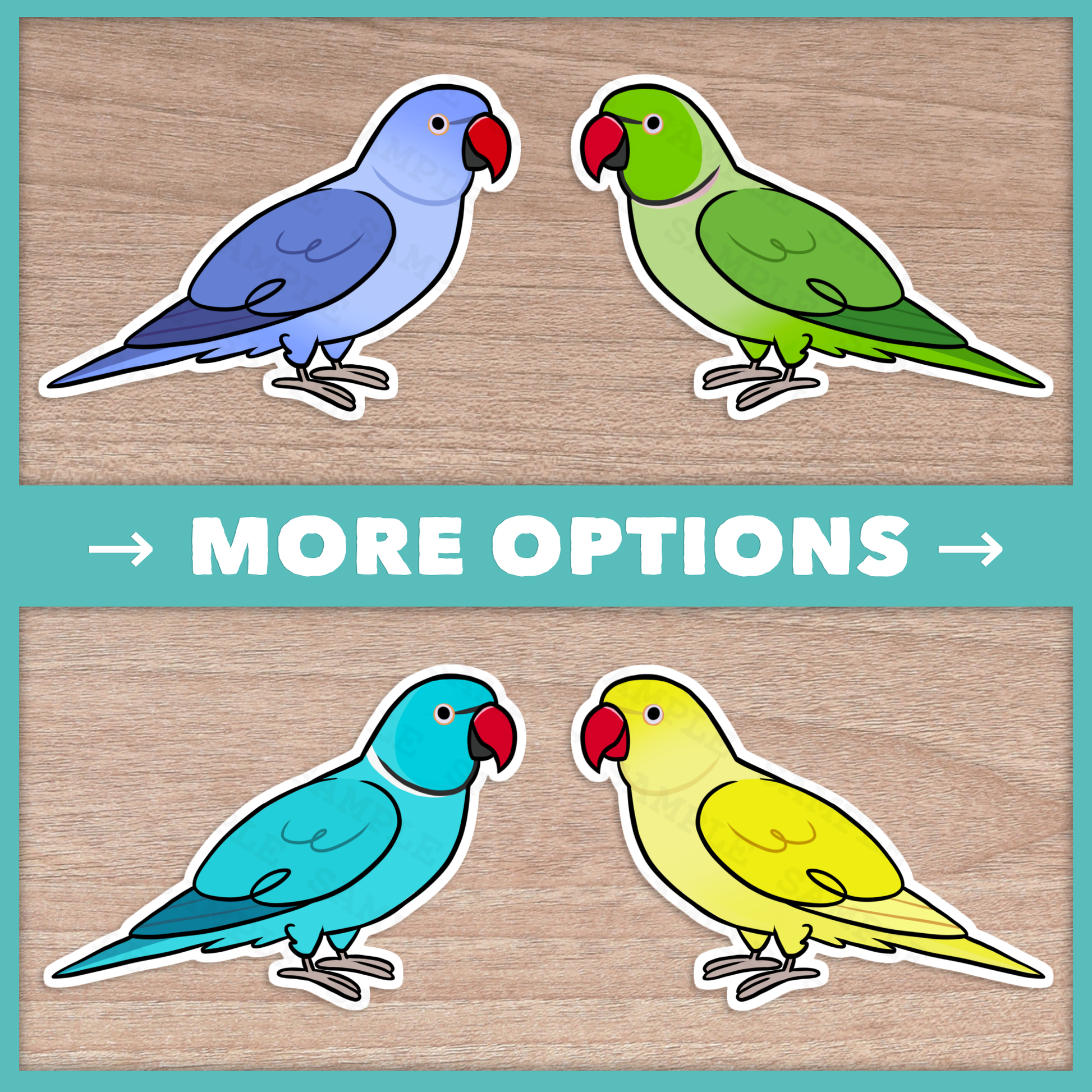 Indian Ringneck (Cuties) Stickers