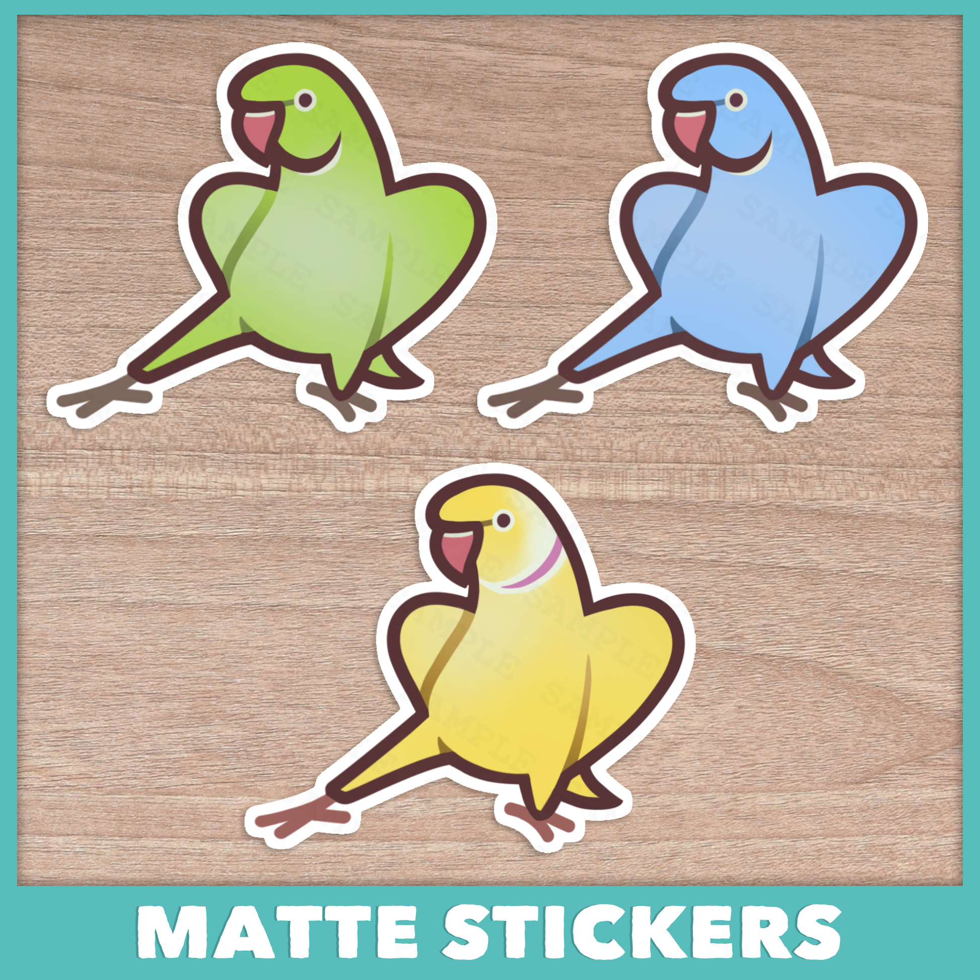 Indian Ringneck Leggie Stickers