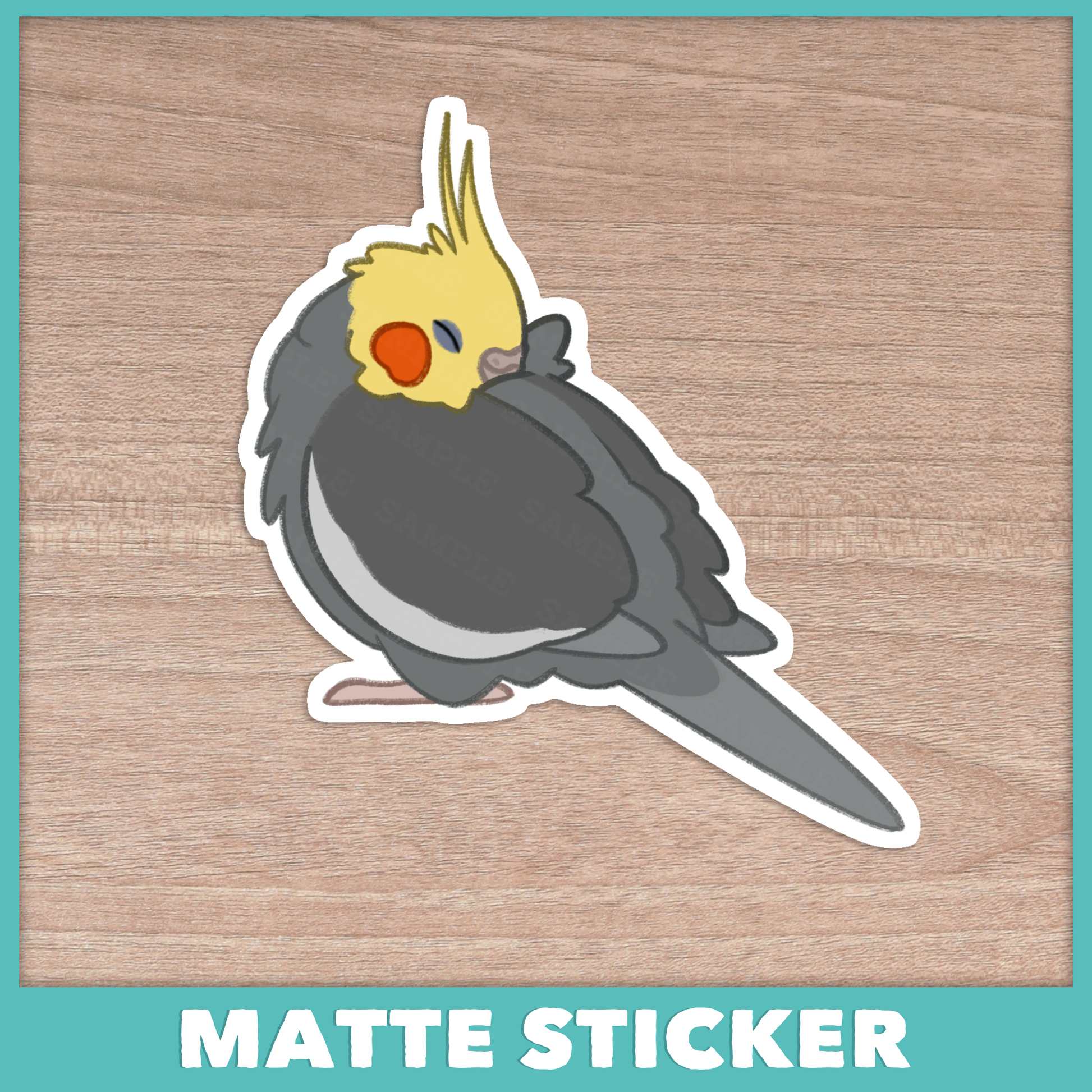 Naptime Cockatiel Sticker