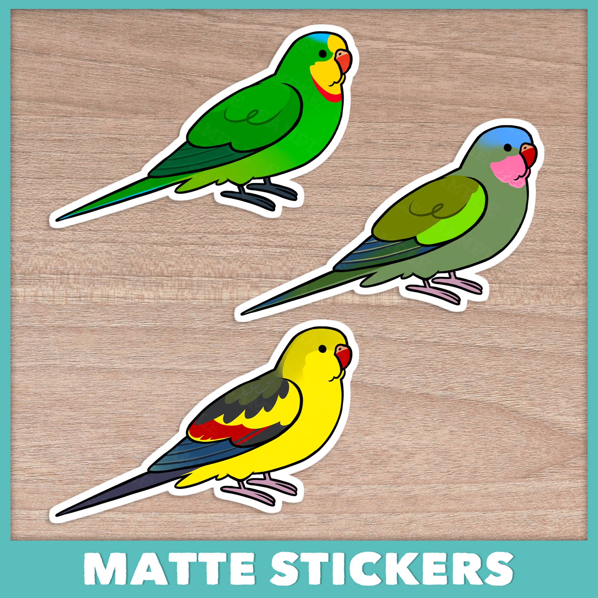 Polytelis Parrot (Cuties) Stickers