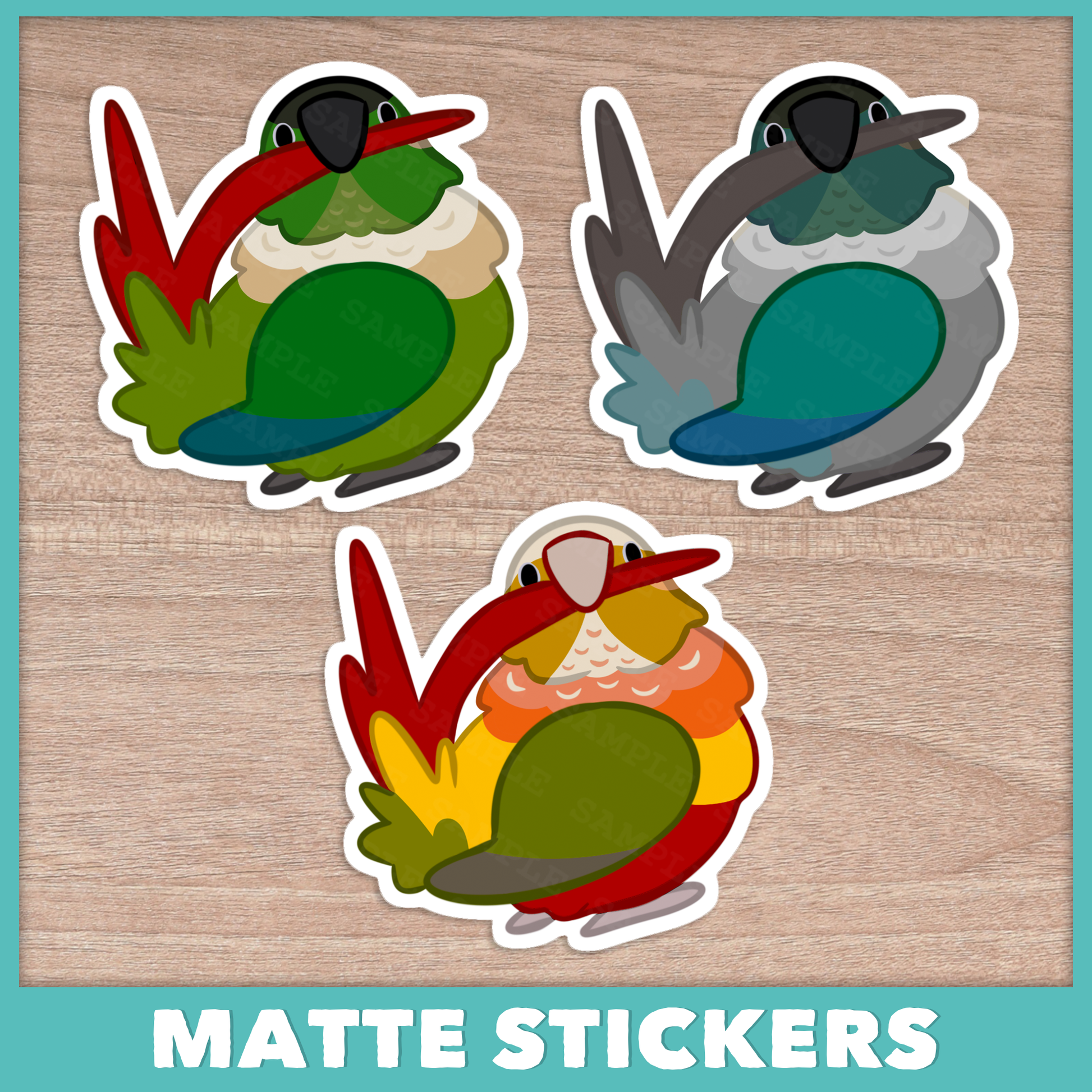 Conure (Pyrhurra) Preeners Stickers