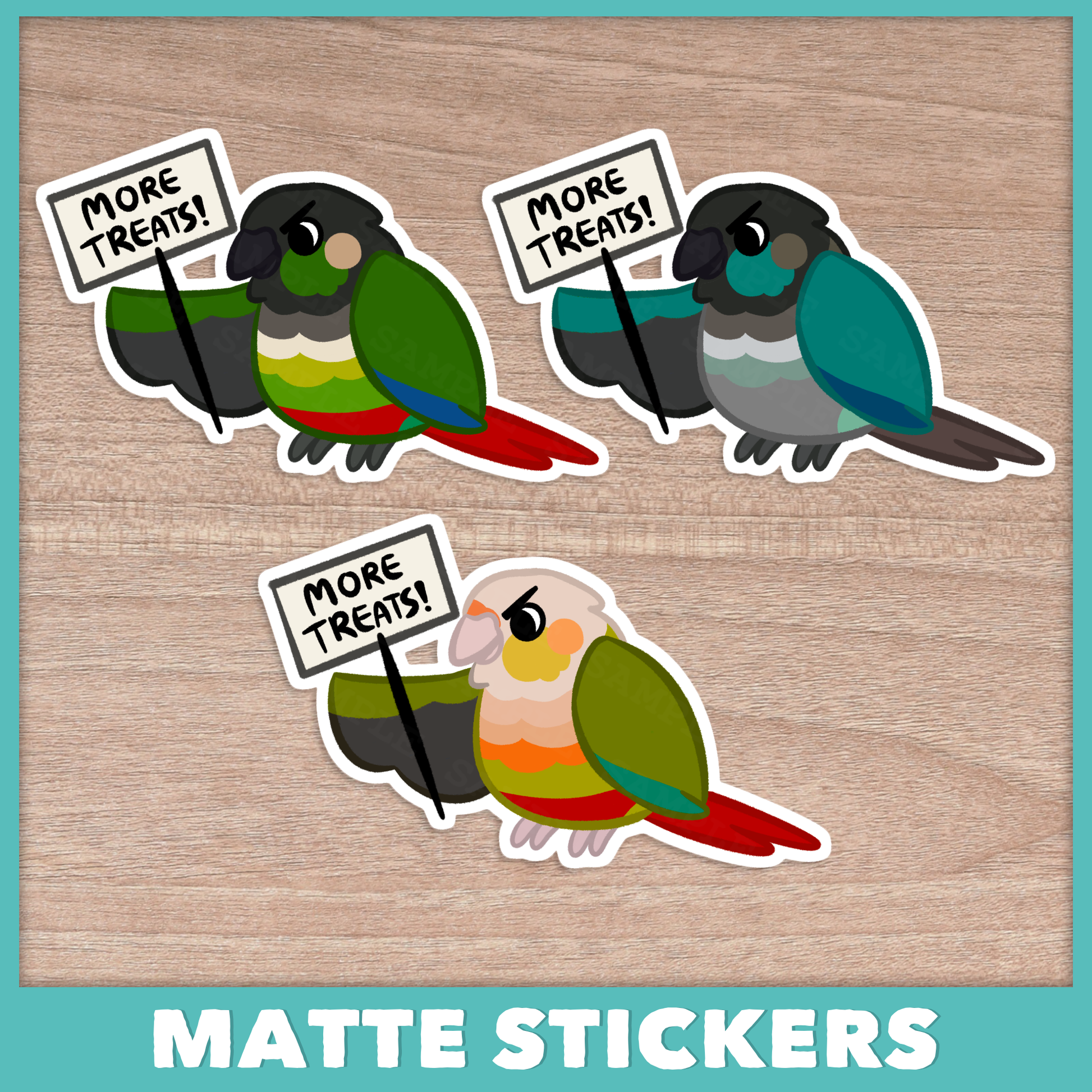 Conure (Pyrhurra) Protest Stickers