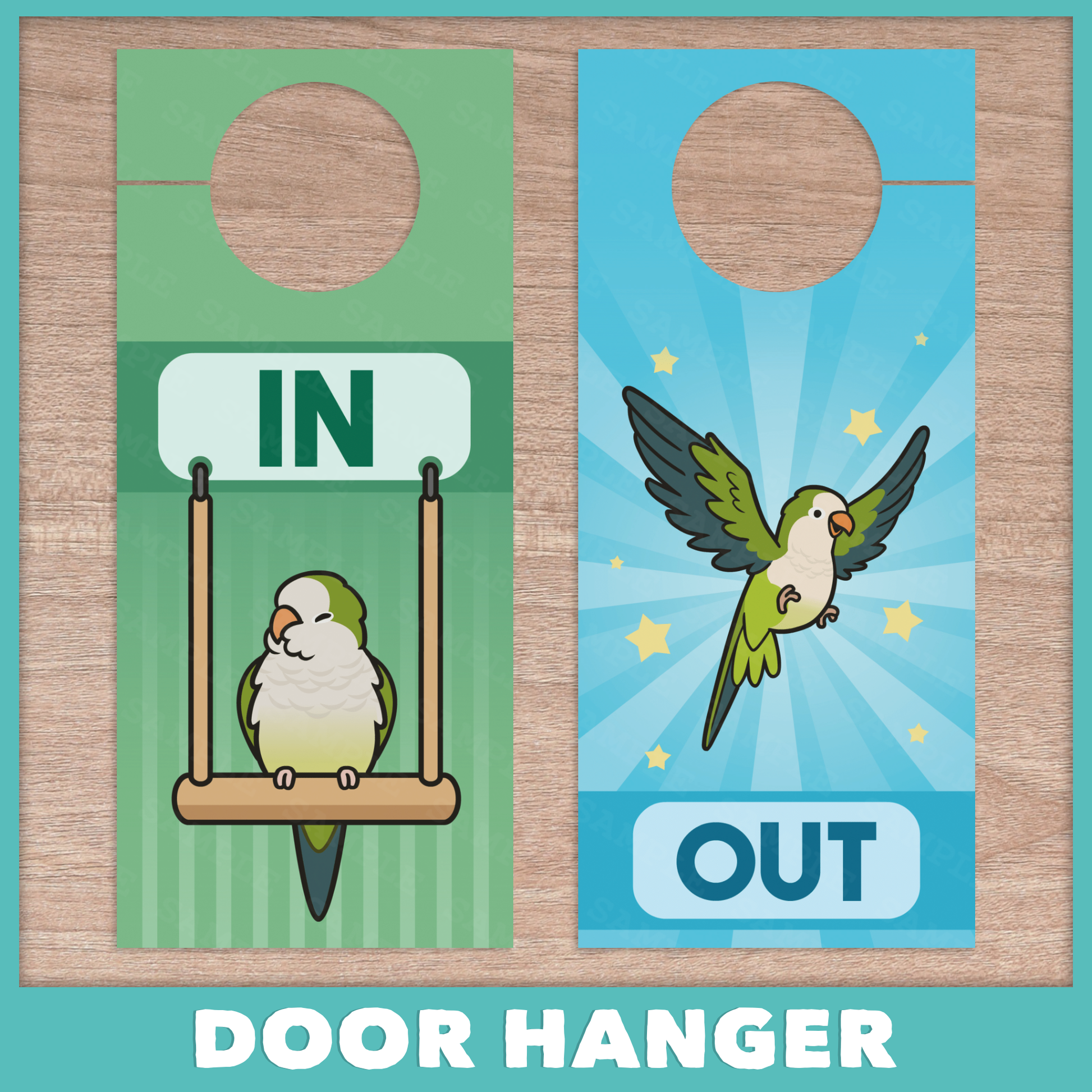 In/Out of Cage Door Hanger (Quaker)