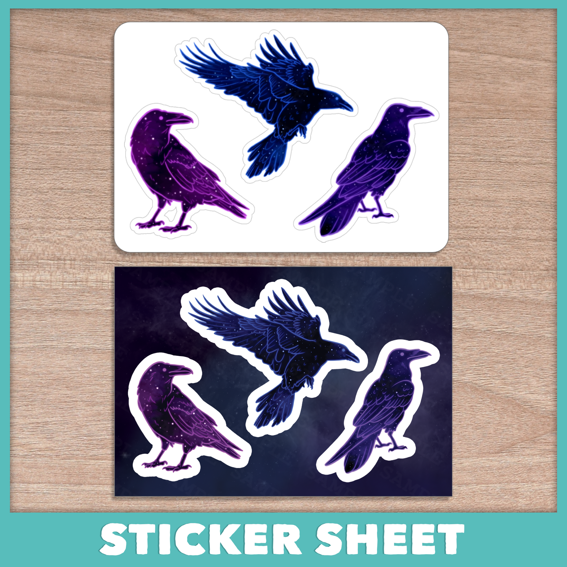 Starry Ravens Sticker Sheet