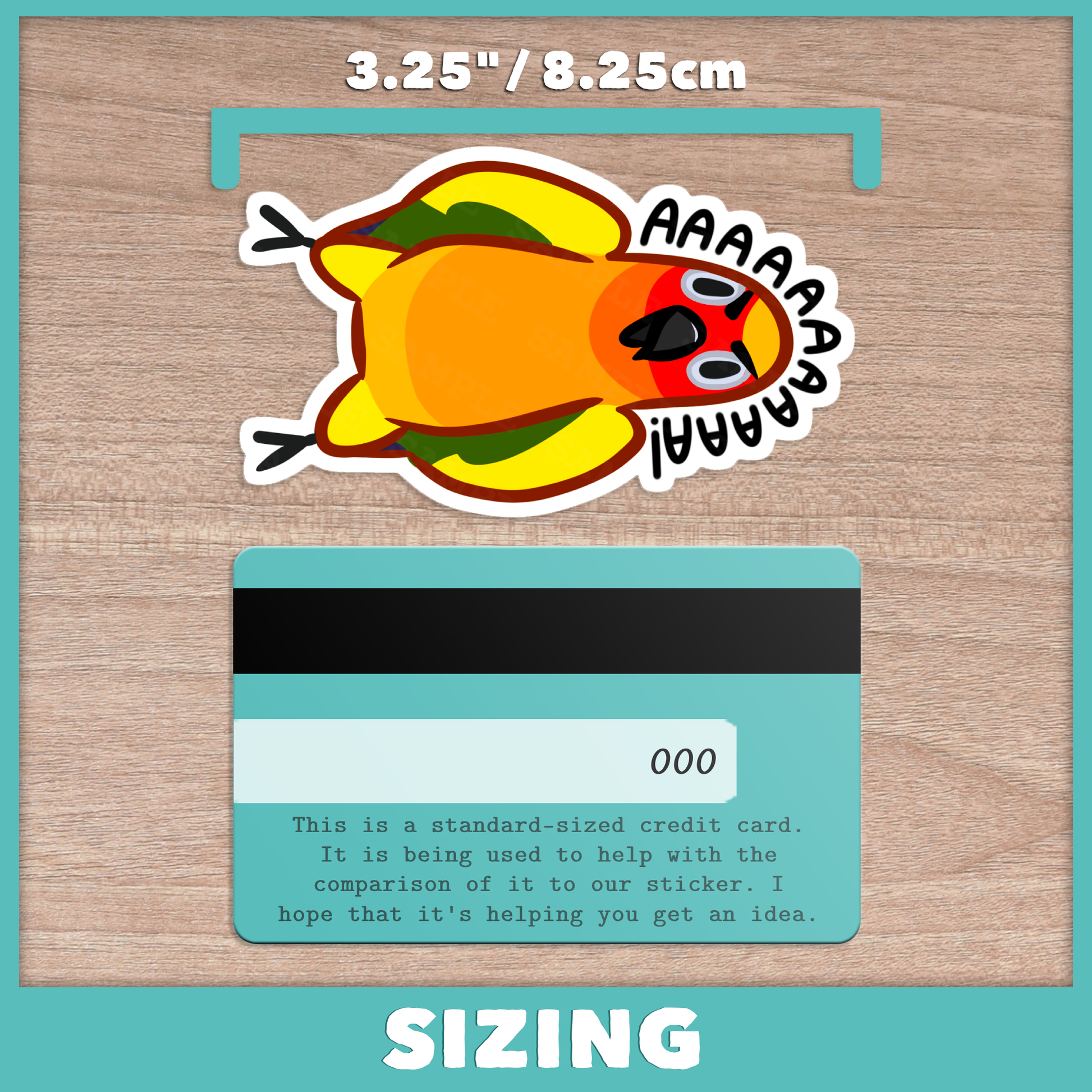 Screaming Sun Conure Sticker