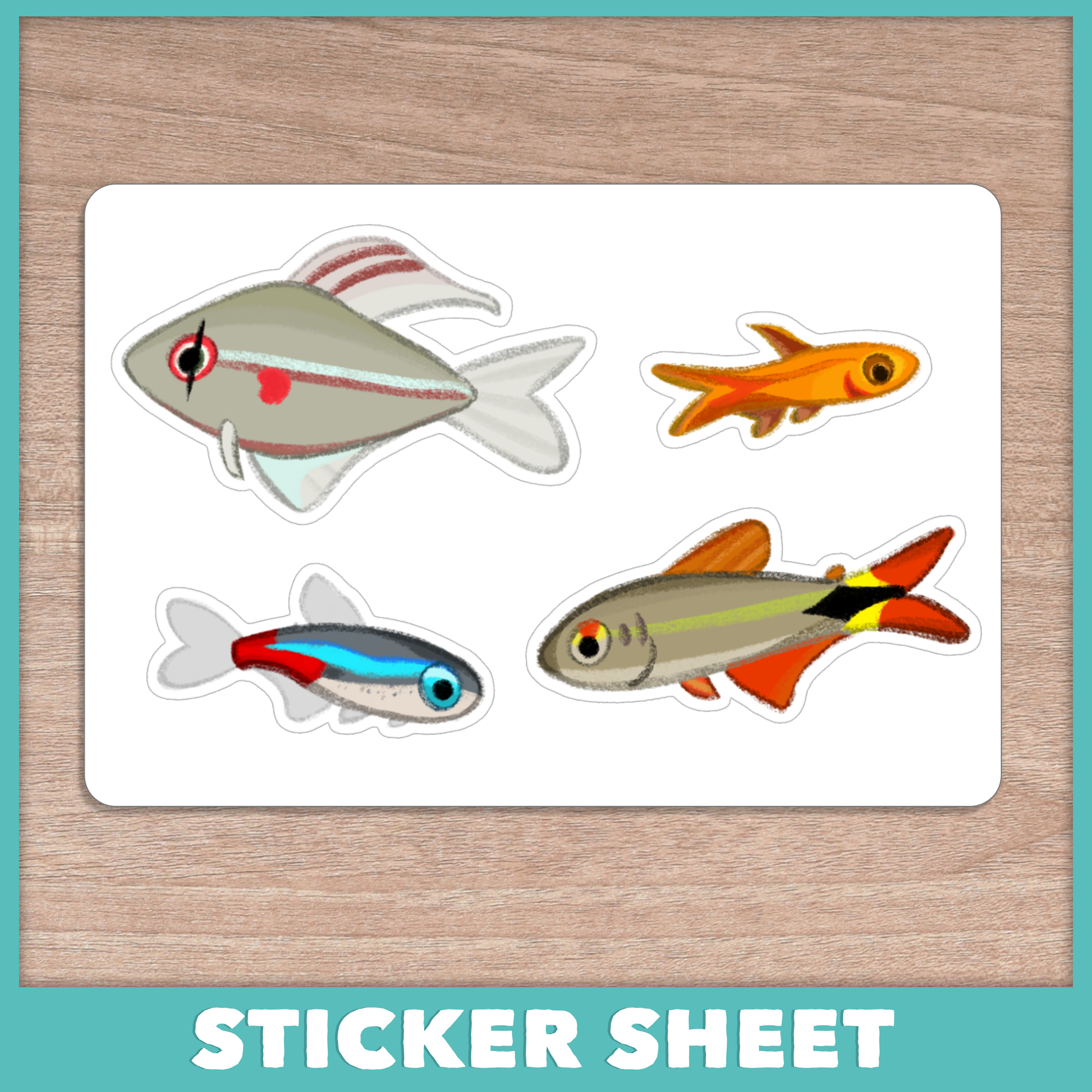 Tetra Species Sticker Sheet