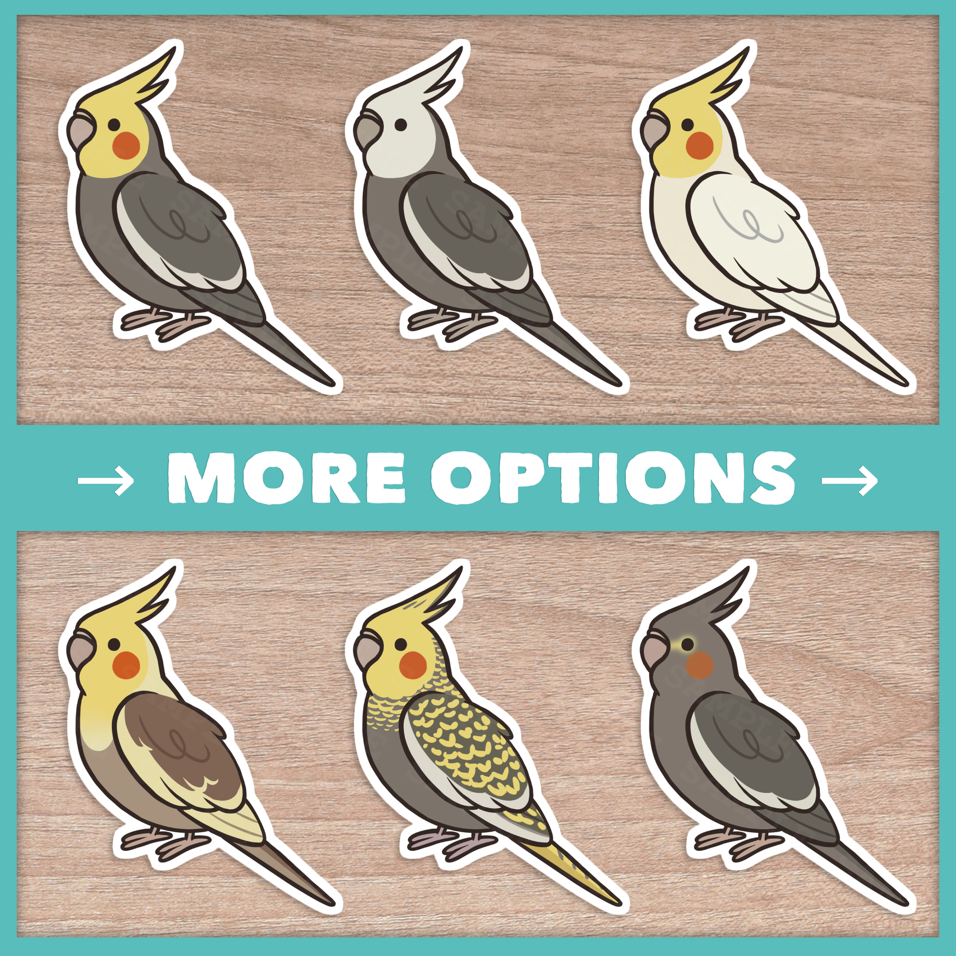 Cockatiel (Cuties) Stickers