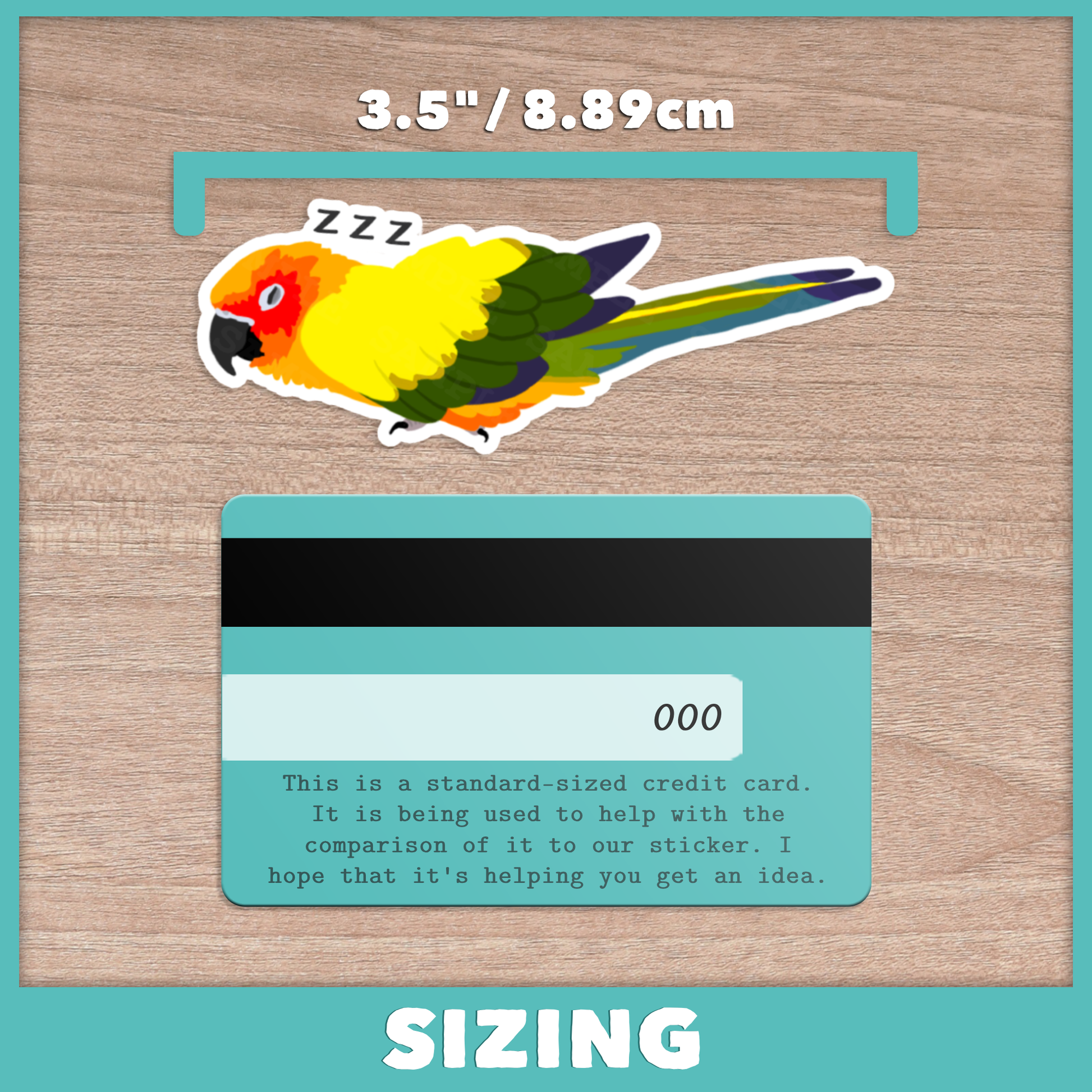 Sleepy Sun Conure Sticker