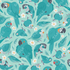 Blue Parrot Species Pattern Tote Bag