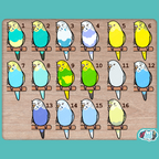 Custom Budgie Pair Stickers