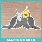 Cuddly Cockatiels Sticker
