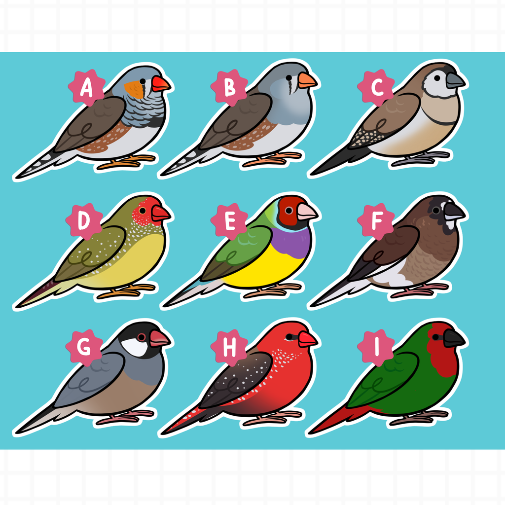Finch (Cuties) Stickers