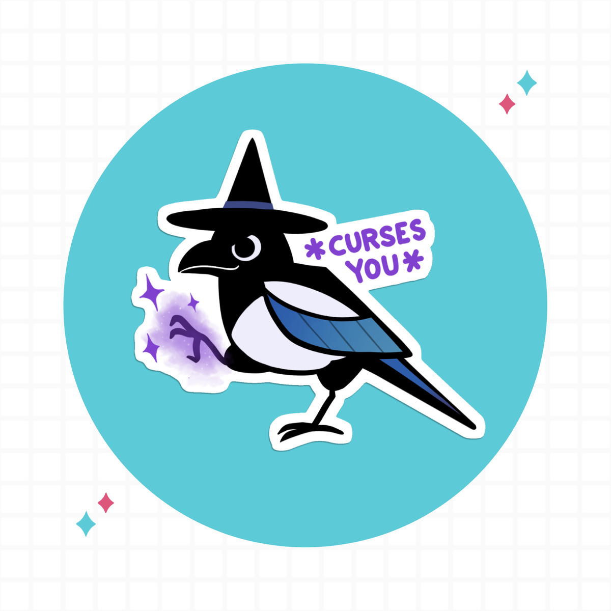 Curse You Magpie Sticker