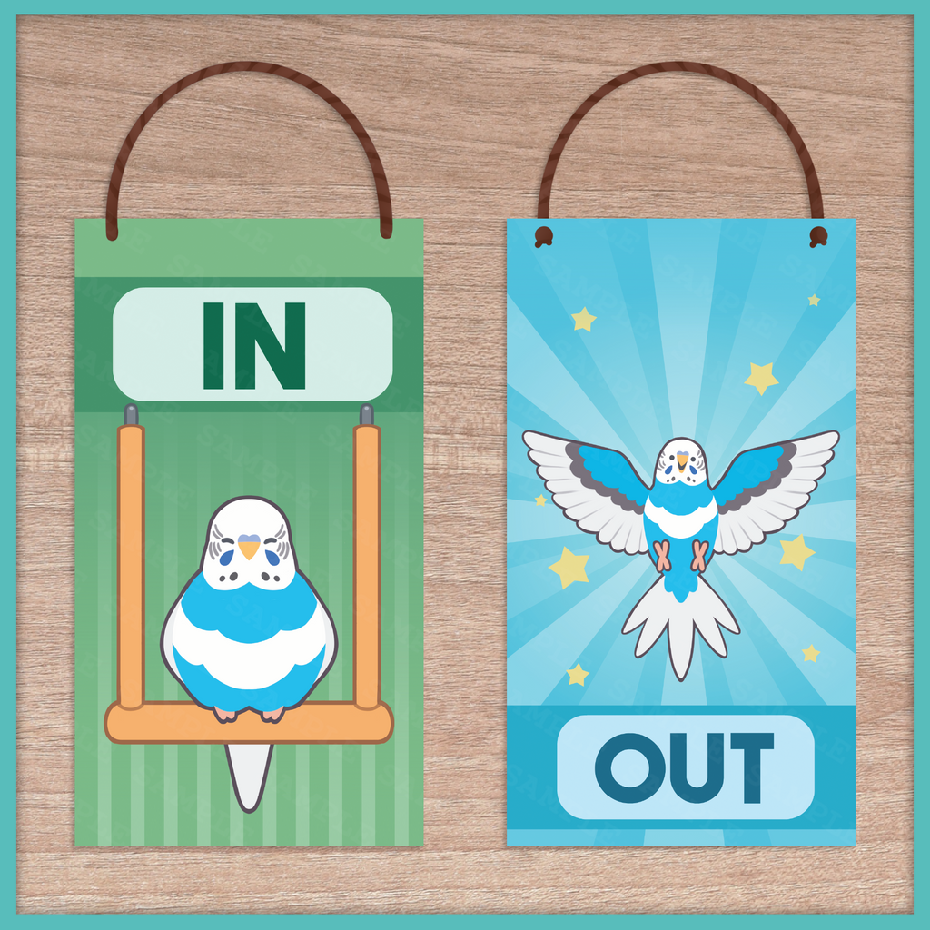 In/Out of Cage Door Hanger (Budgie) - 2025 Version!