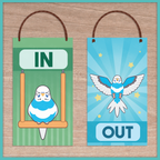 In/Out of Cage Door Hanger (Budgie) - 2025 Version!