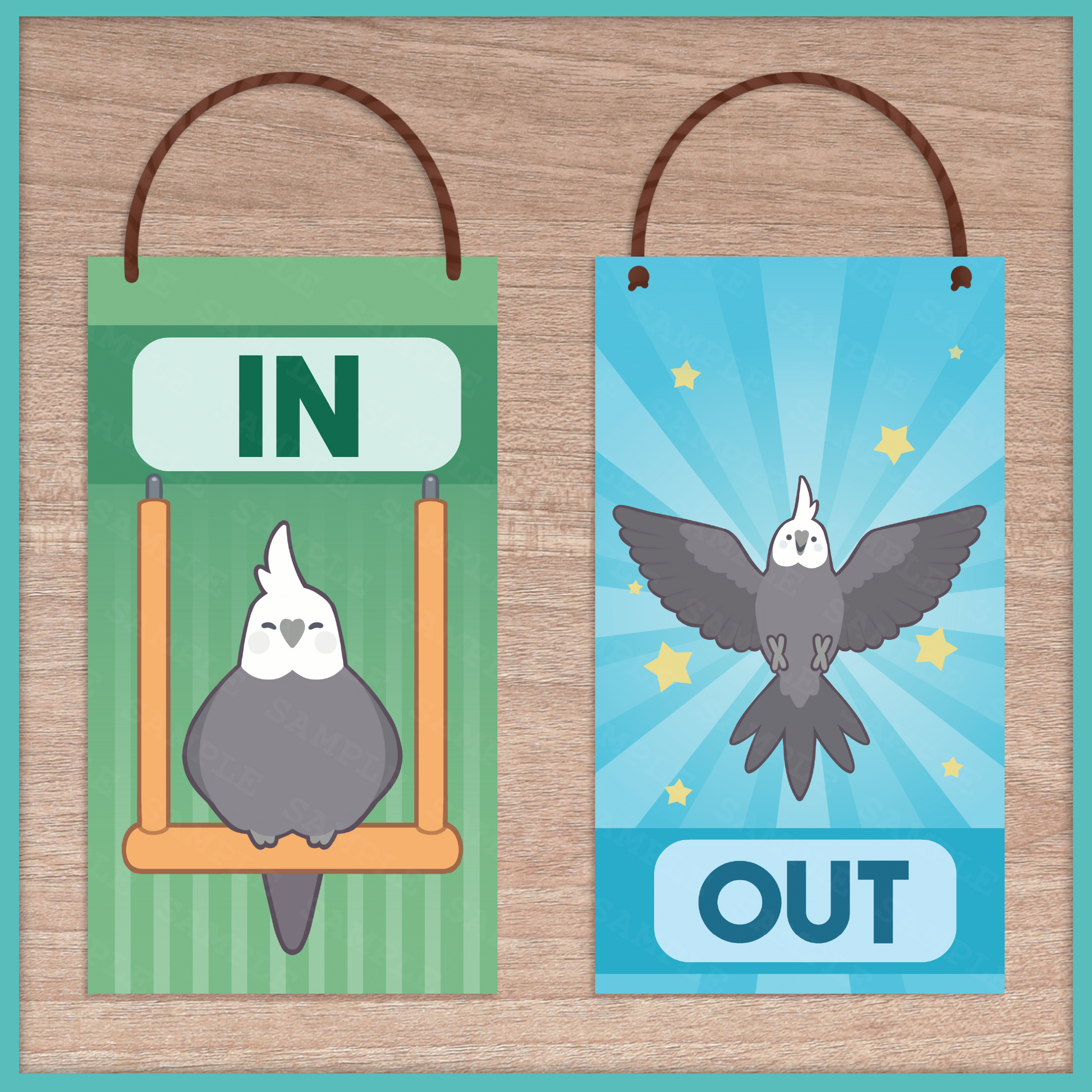 In/Out of Cage Door Hanger (Cockatiel) - 2025 Version!