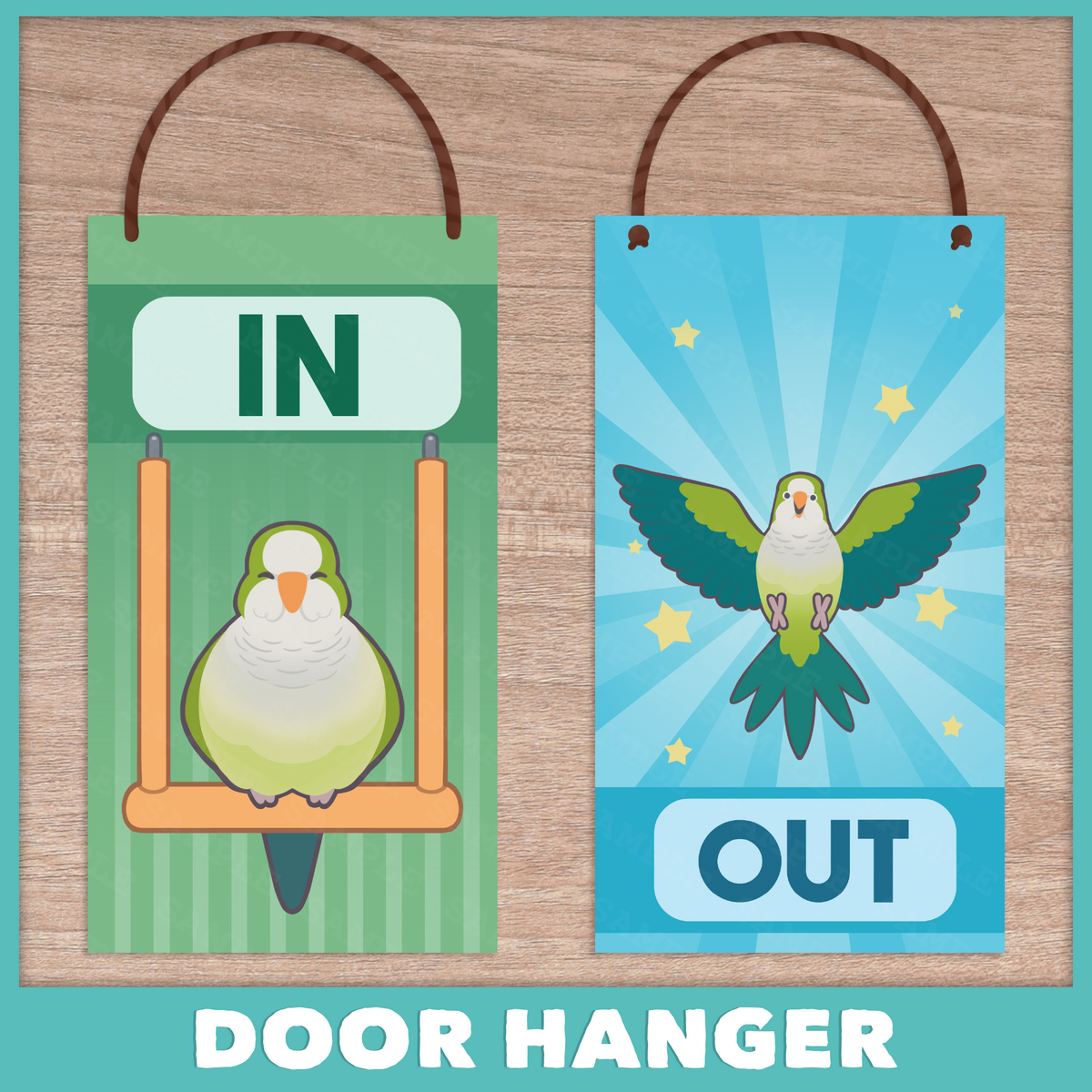 In/Out of Cage Door Hanger (Quaker) - 2025 Version!