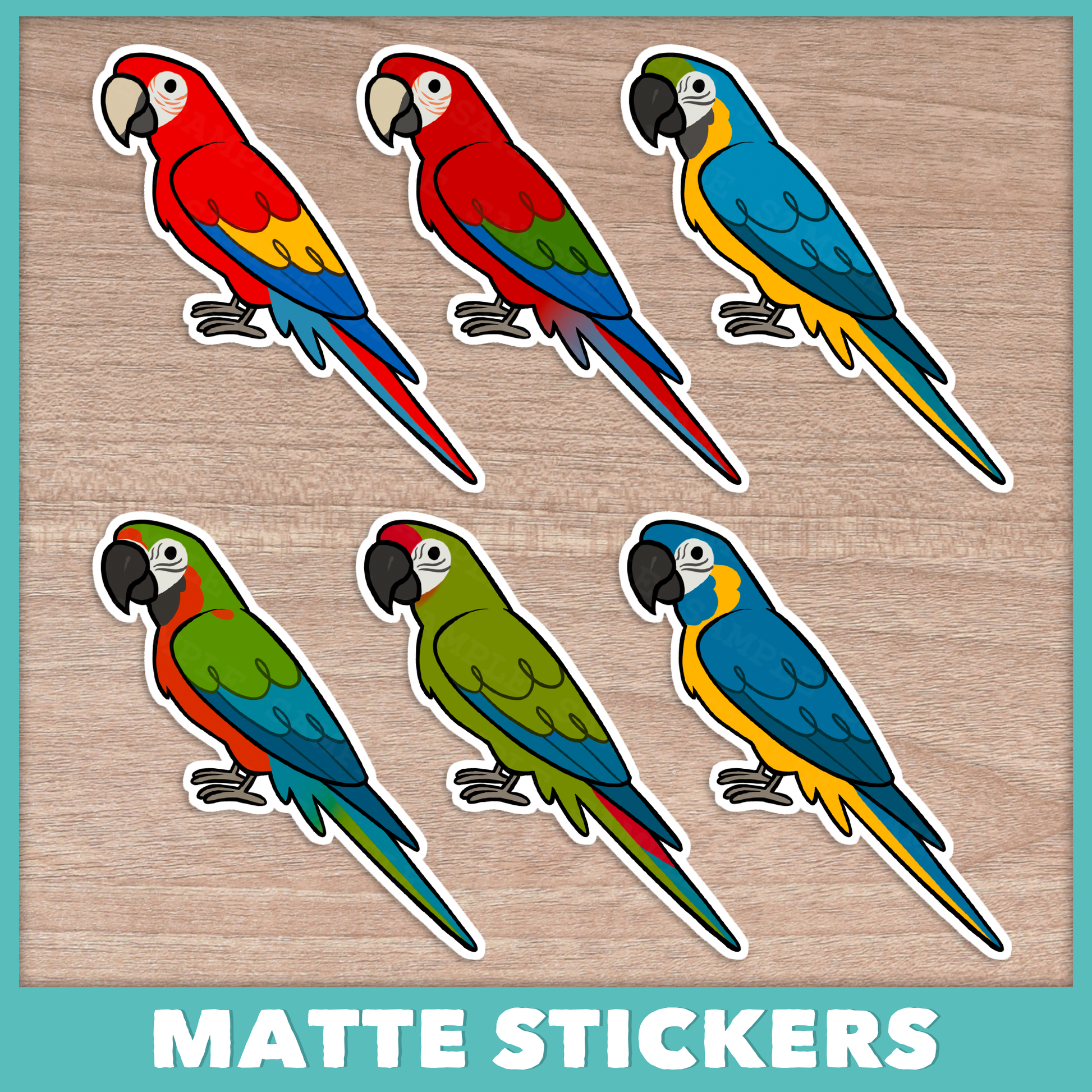 Macaw (Cuties) Stickers