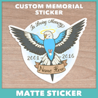 Budgie Memorial Sticker