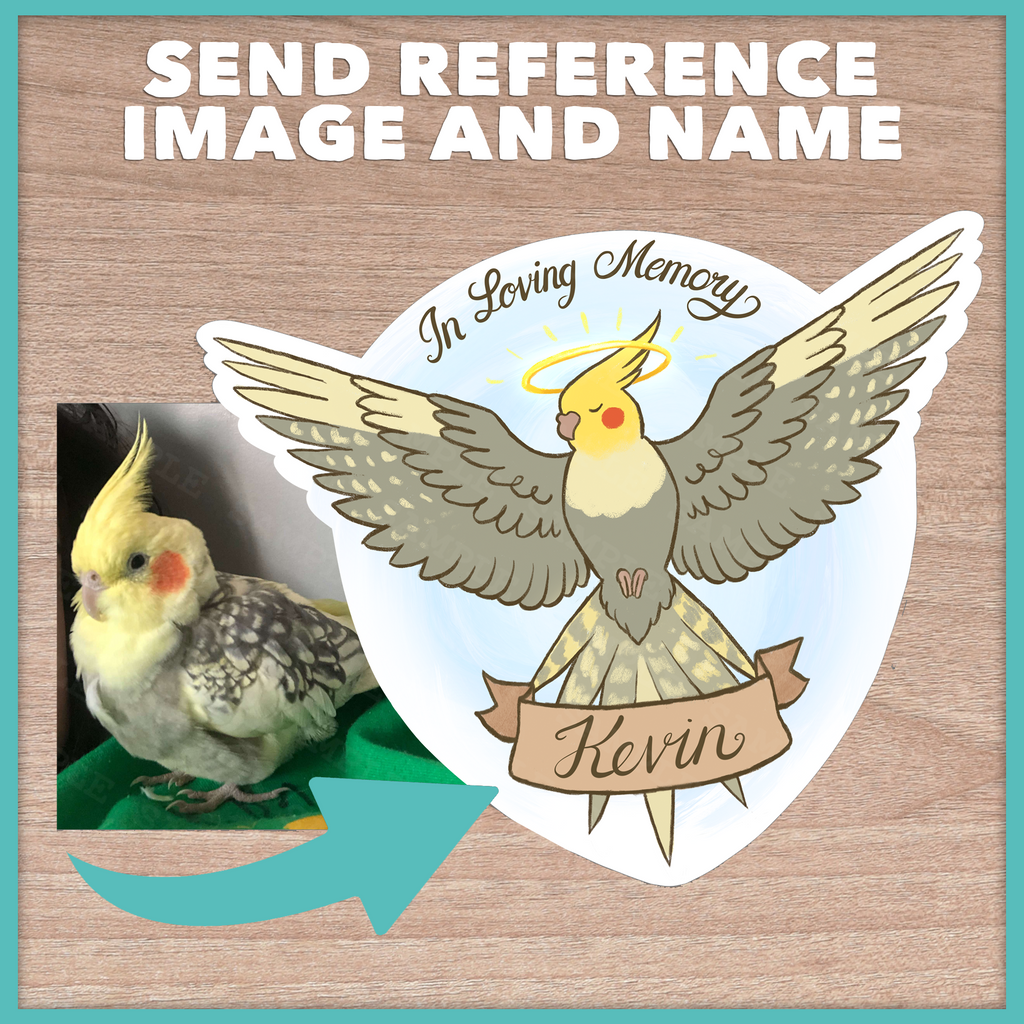 Cockatiel Memorial Sticker