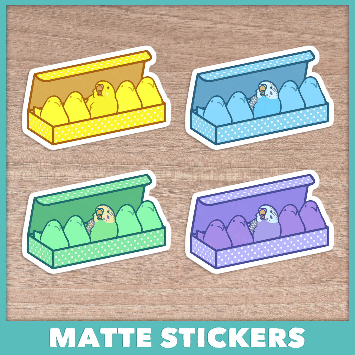 Peeps Budgies Stickers