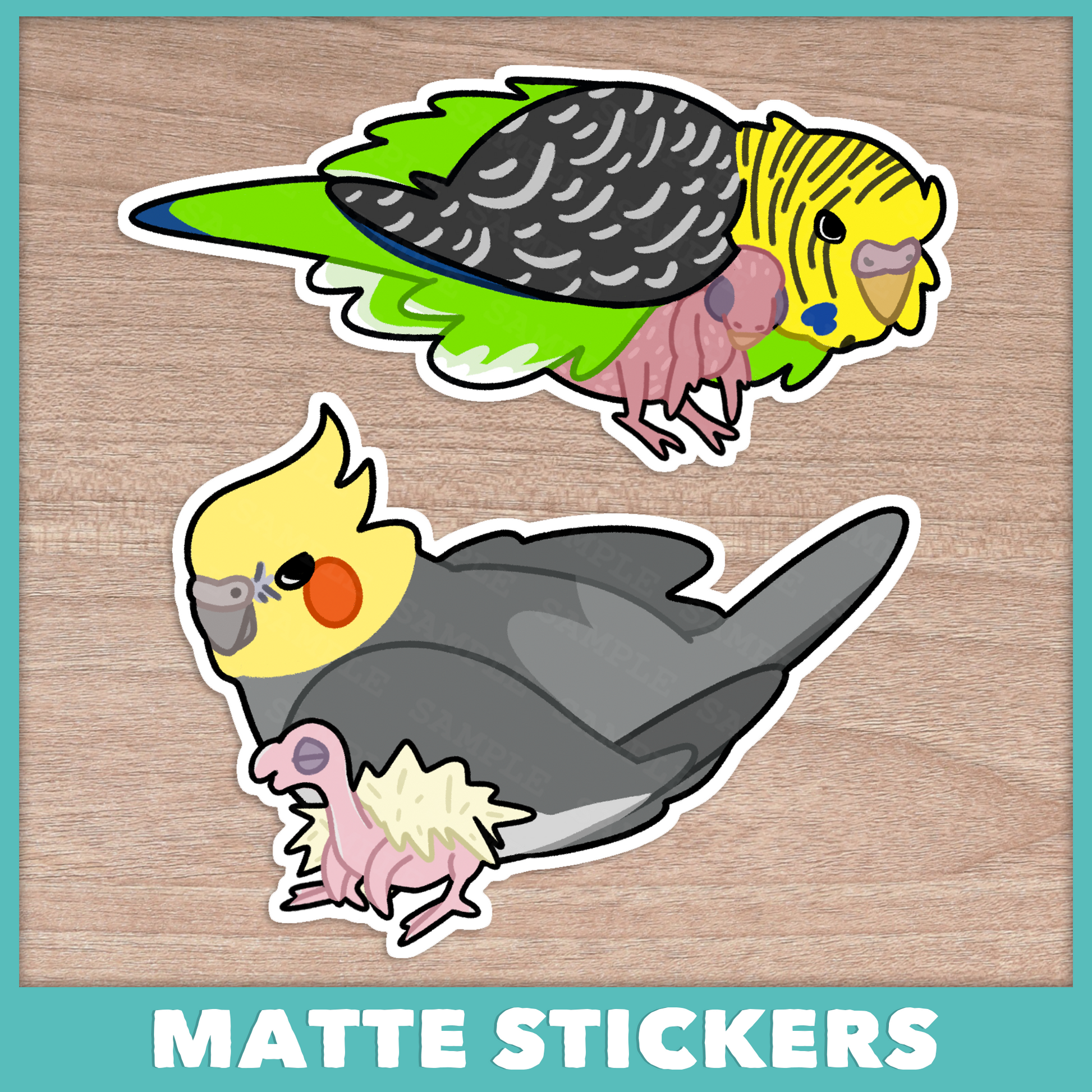 Protective Parrot Parents Stickers