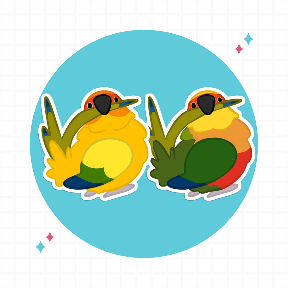 Conure (Aratinga) Preeners Stickers